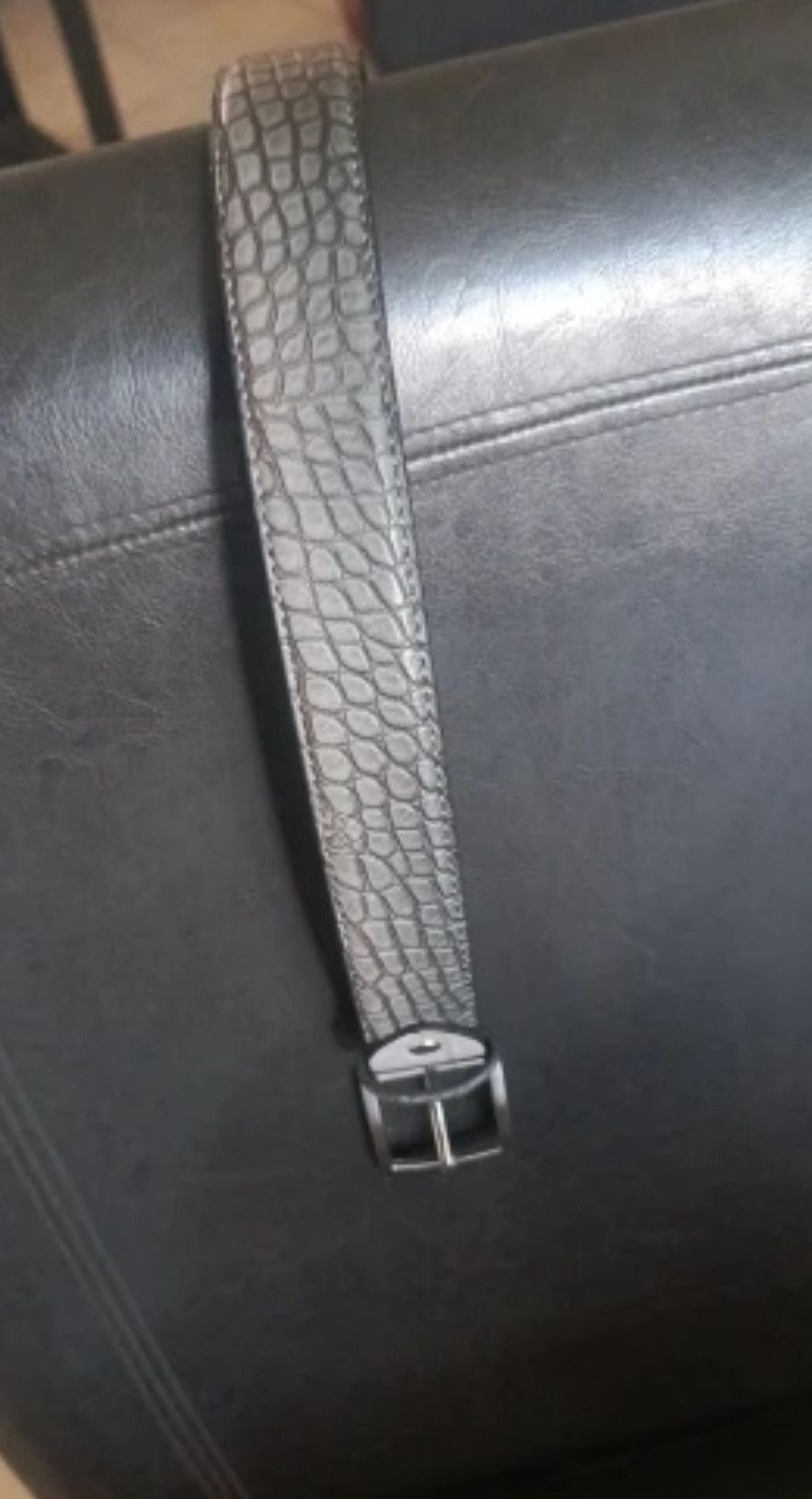 Japanese Brand 120cm Artificial Crocodile Skin Pattern Belt Size ONE SIZE - 2 Thumbnail