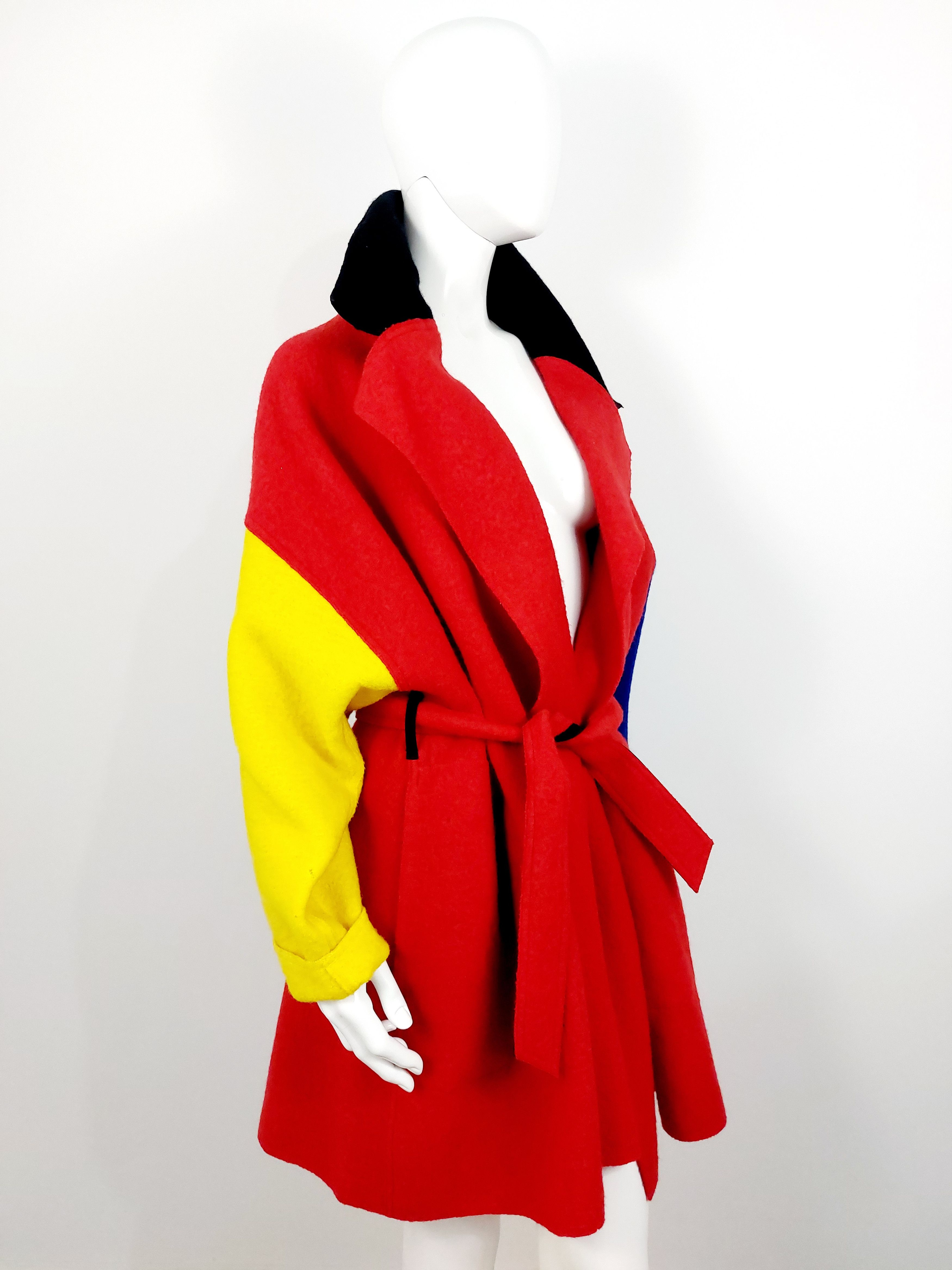 Jean Charles De Castelbajac Jean Charles JC De Castelbajac Wool Colorblock Coat Jacket Size US M / EU 48-50 / 2 - 10 Thumbnail