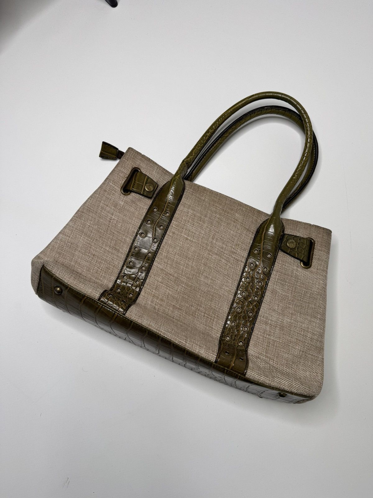 Vintage Vintage beige canvas bag avant garde if6was9 lgb swag 00s Size ONE SIZE - 2 Thumbnail