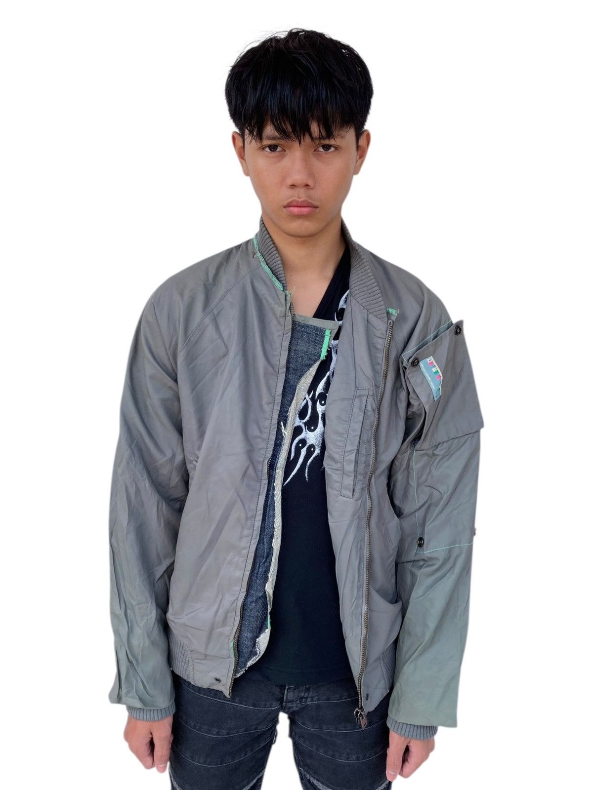 Diesel 2000s Diesel - Window Pocket Bomber Jacket Size US M / EU 48-50 / 2 - 2 Thumbnail