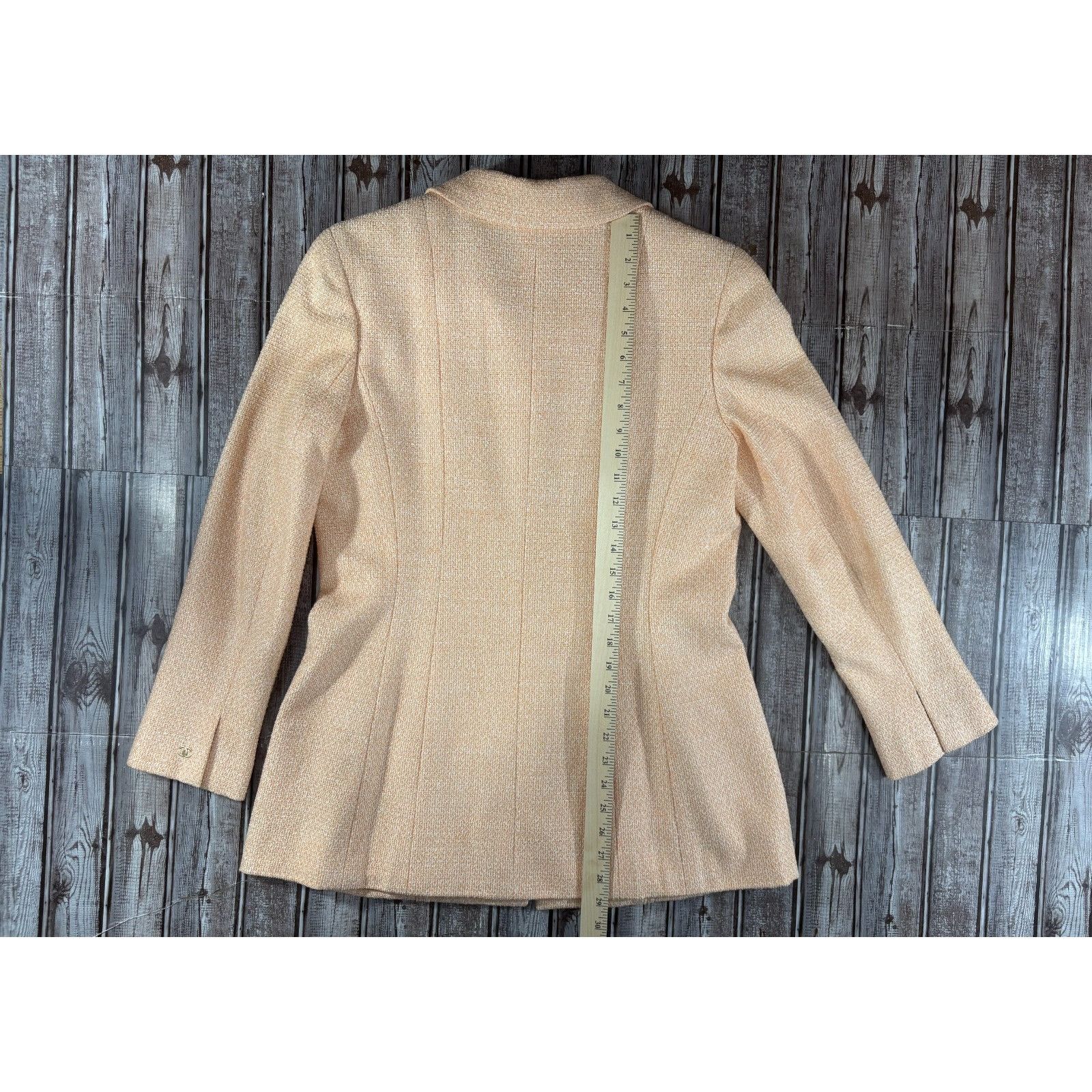Chanel Chanel cotton blend Blazer Jacket size 44 color peach made i Size M / US 6-8 / IT 42-44 - 6 Thumbnail