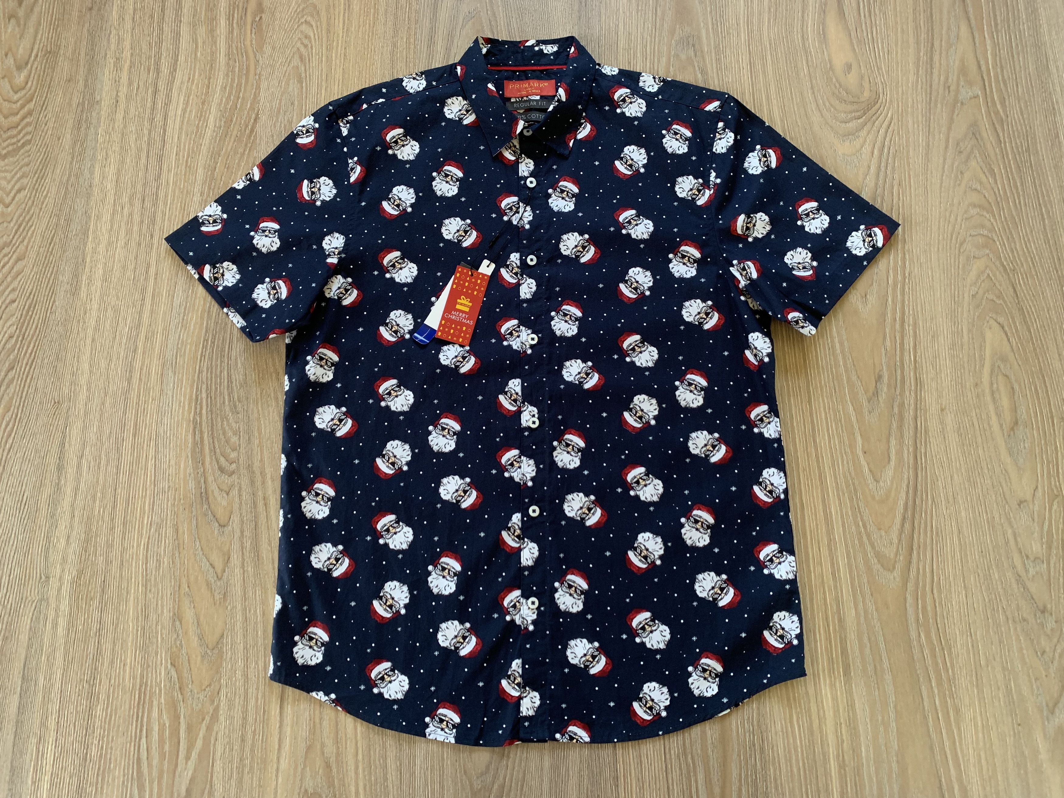 Primark Primark Santa Claus Printed Short Sleeve Hawaiian Shirt Size US L / EU 52-54 / 3 - 2 Thumbnail