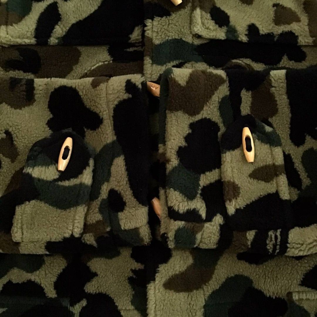 Bape × Nigo 🔥Vintage🔥 BAPE camo Boa duffle coat a bathing ape NIGO Size US S / EU 44-46 / 1 - 4 Thumbnail