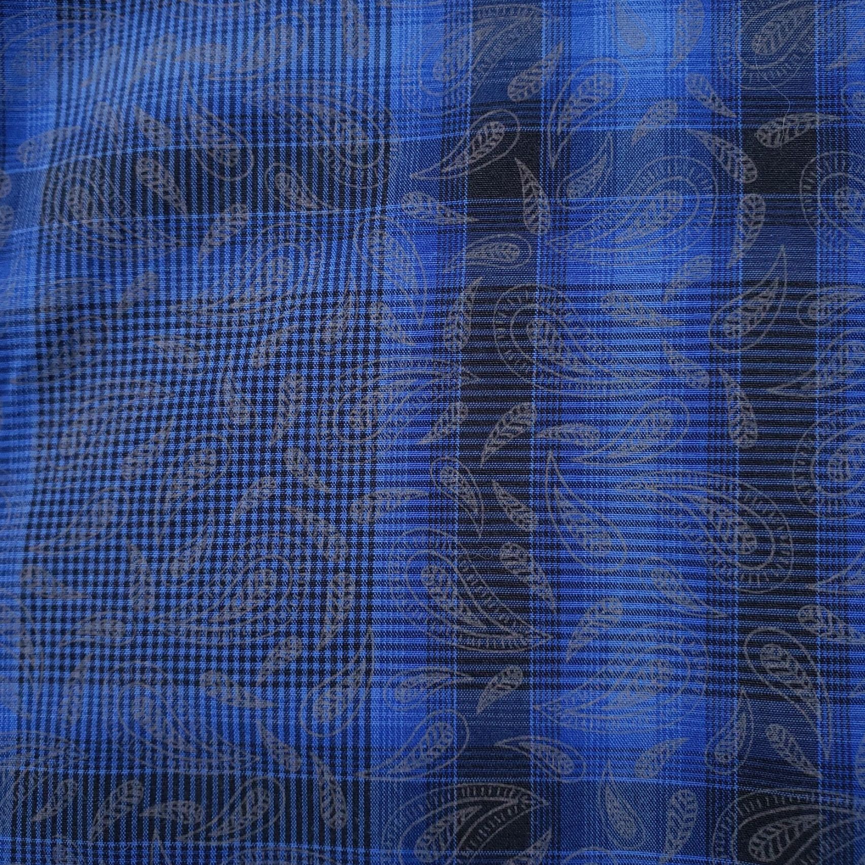 BUGATCHI Bugatchi Uomo Button-Up Shirt Mens L Blue Plaid Long Sleeve Modern Fit Button-Front Casual Business/Night Out Size US L / EU 52-54 / 3 - 4 Thumbnail