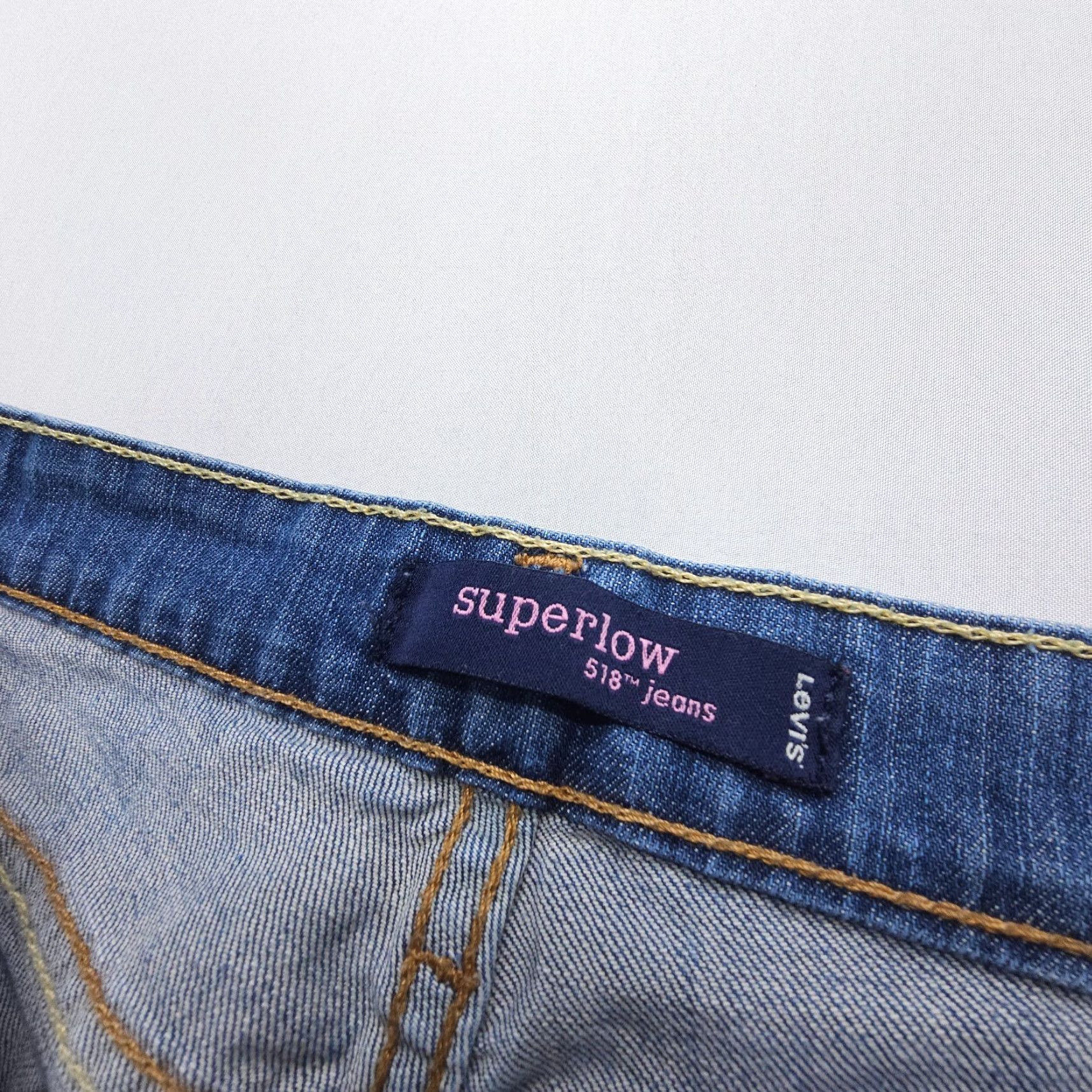 Levi's VINTAGE Levi’s 518 Boot Cut Jeans Juniors 13 Blue Y2K 2000's Southwestern 90s Levi's Womens Jeans Size 34" / US 12 / IT 48 - 3 Thumbnail