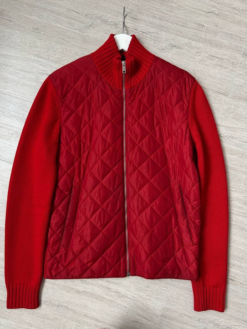 Prada Legendary Prada Milano Quilted Wool Knit Zip Red Jacket Size US M / EU 48-50 / 2 - 1 Thumbnail