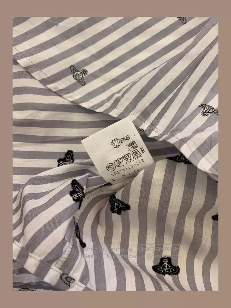 Vivienne Westwood Vivienne Westwood Striped shirt long-sleeved shirt bow tie Size M / US 6-8 / IT 42-44 - 7 Thumbnail