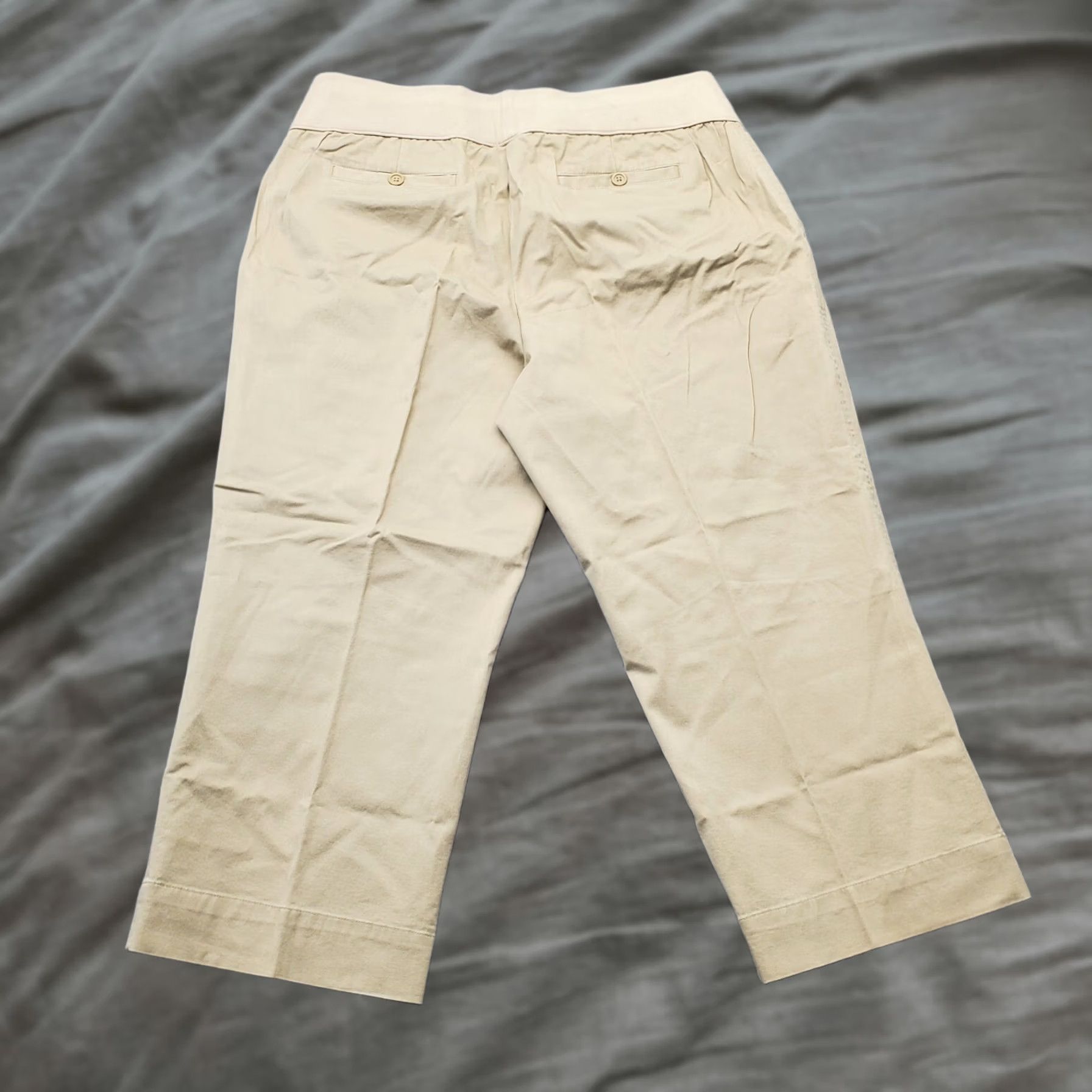 Bell Duo Maternity Pants Women XL Tan Belly Fit Elastic Waist Pockets Stretch Casual Shirt? Size 40" / US 18 - 1 Thumbnail