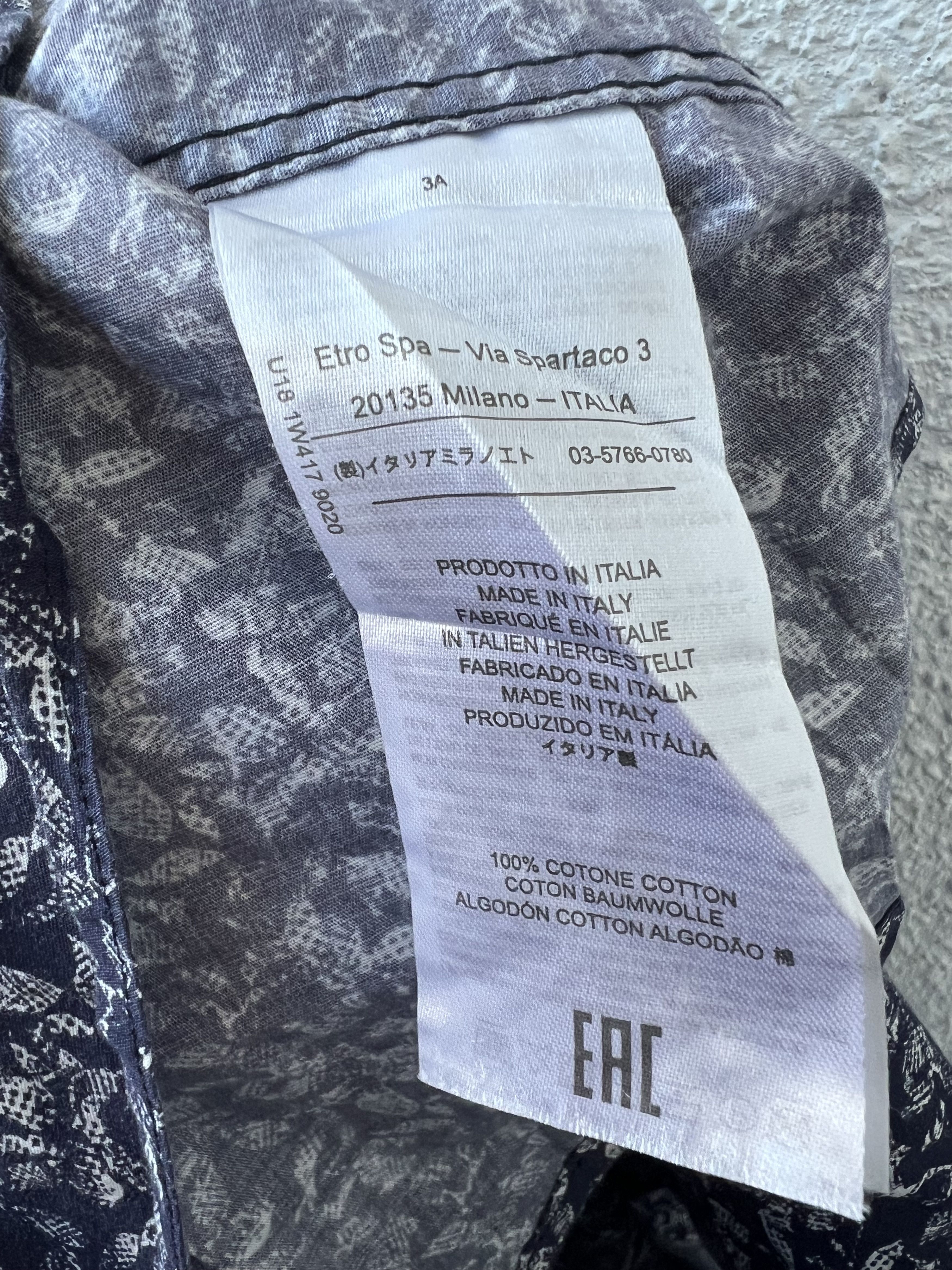 Etro Etro Shirt XL-XXL Size US XL / EU 56 / 4 - 5 Thumbnail