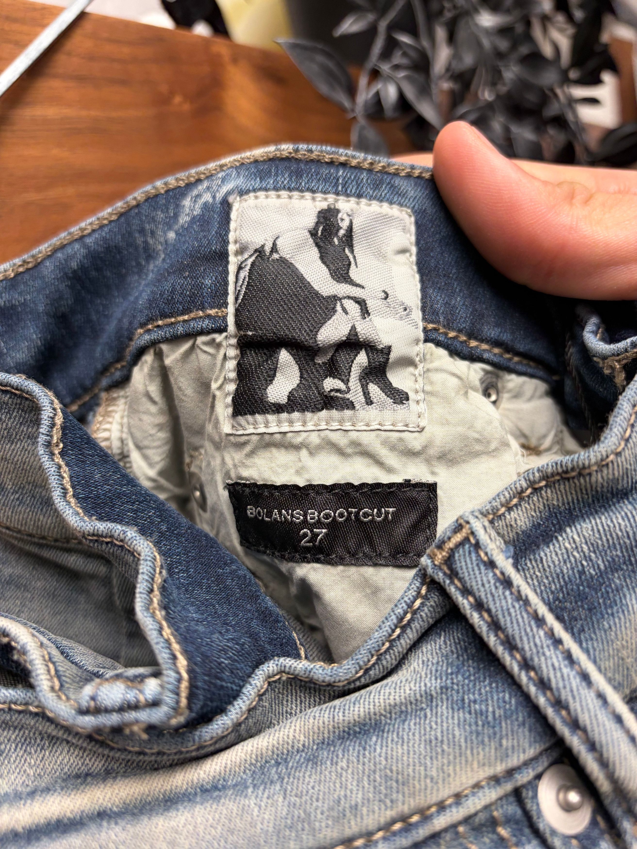 Rick Owens Rick Owens ‘Bolans’ Sky Blue Flared Leg Denim Size 27" / US 4 / IT 40 - 3 Thumbnail