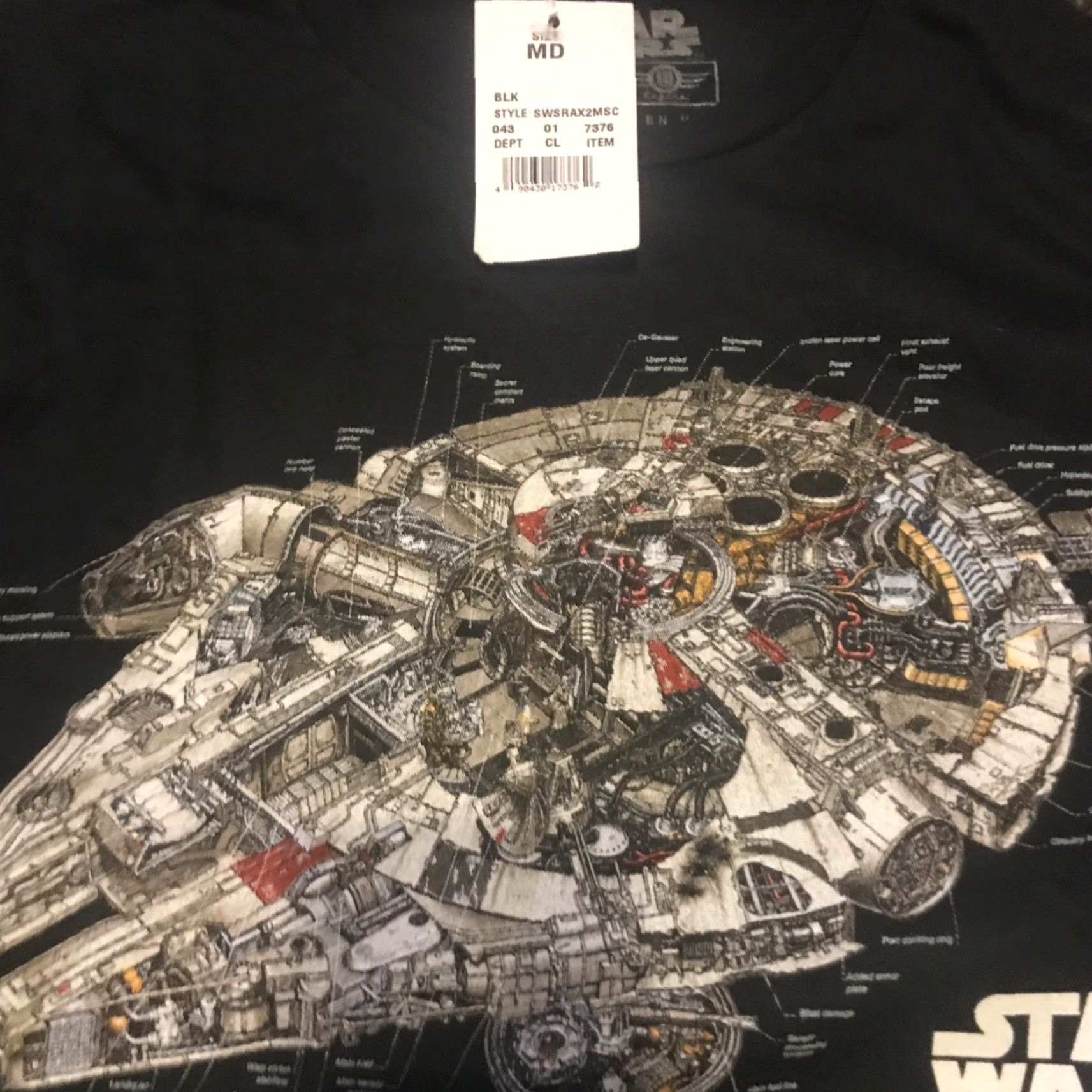 Star Wars Star Wars Shirt T-Shirt Cotton NWT Medium Black Mens Stars - Size US M / EU 48-50 / 2 - 2 Thumbnail