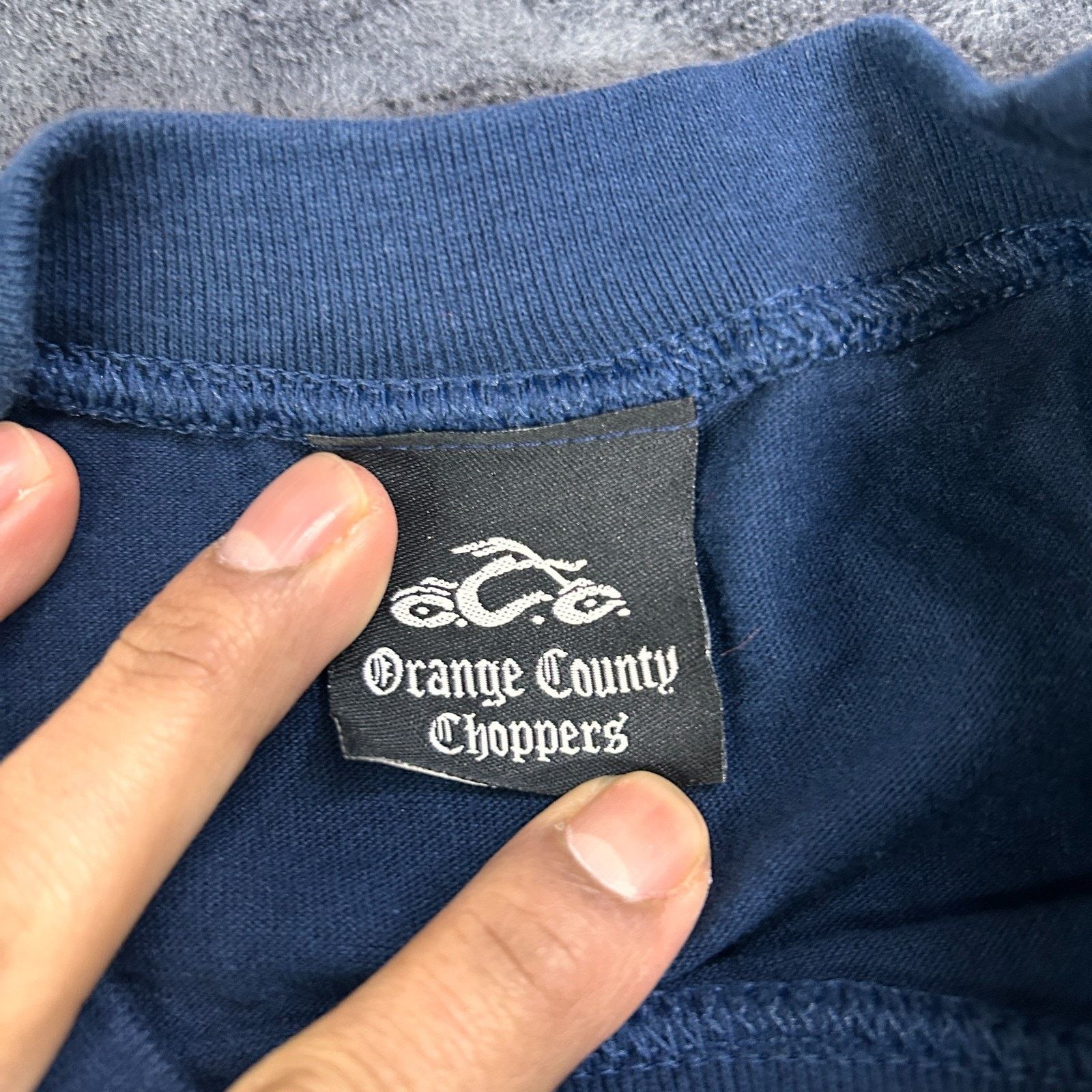 & Other Stories Orange County Choppers Y2K Biker Mens Large Navy Blue Size US L / EU 52-54 / 3 - 4 Thumbnail