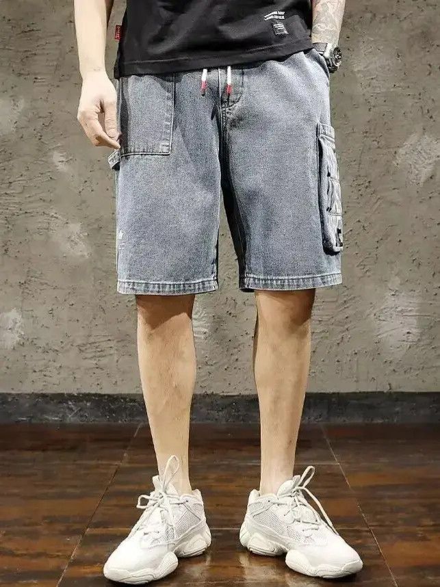 Japanese Brand Retro pocket loose denim shorts Size US 32 / EU 48 - 5 Thumbnail