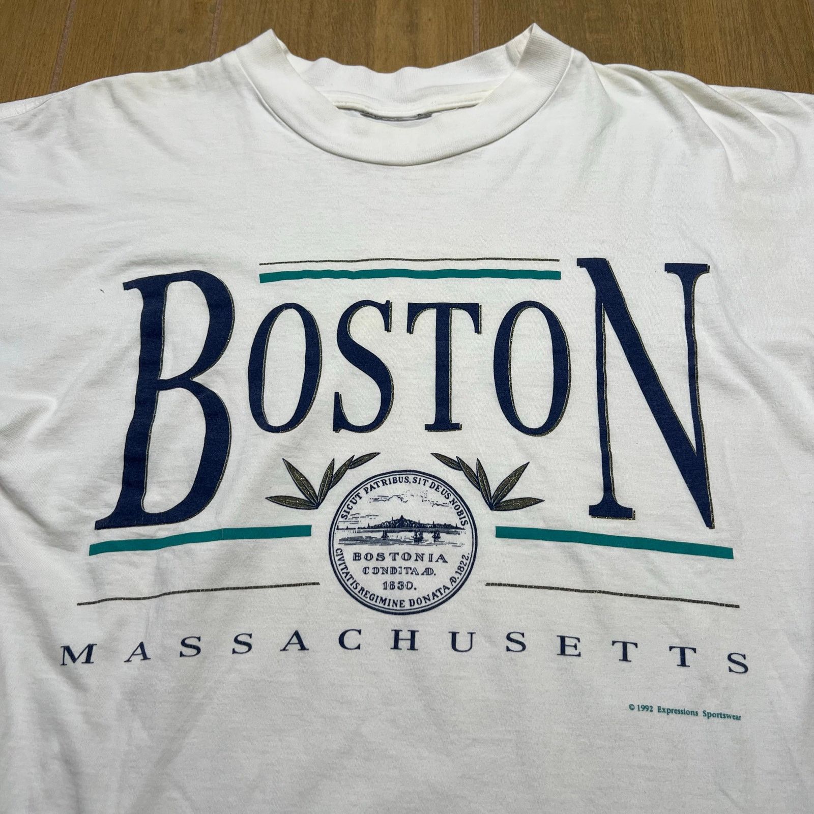 Vintage Vintage 90s M/L Boston Massachusetts Tourist Single Stitch Size US M / EU 48-50 / 2 - 2 Thumbnail