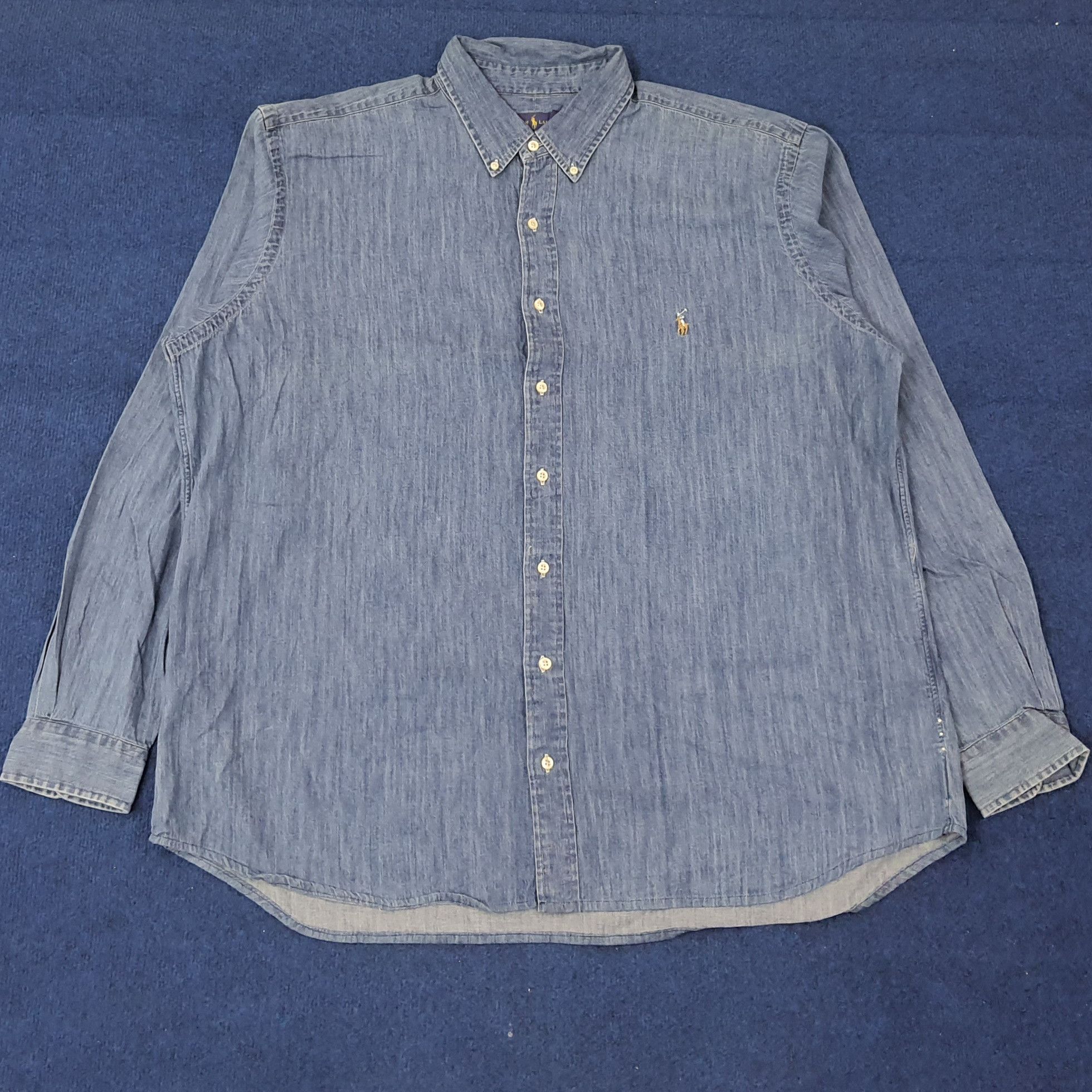 Ralph Lauren Vintage Ralph Lauren Button Up Denim Shirt C223N33 Size US XXL / EU 58 / 5 - 1 Thumbnail