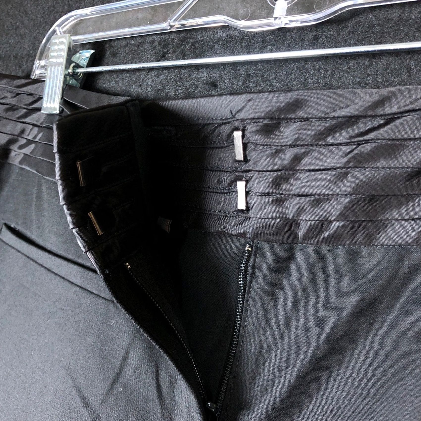 Ann Taylor VINTAGE Ann Taylor LOFT Womens Pants Black Marisa Straight Leg Career Stretch 8 Size 24" / US 00 / IT 34 - 4 Thumbnail