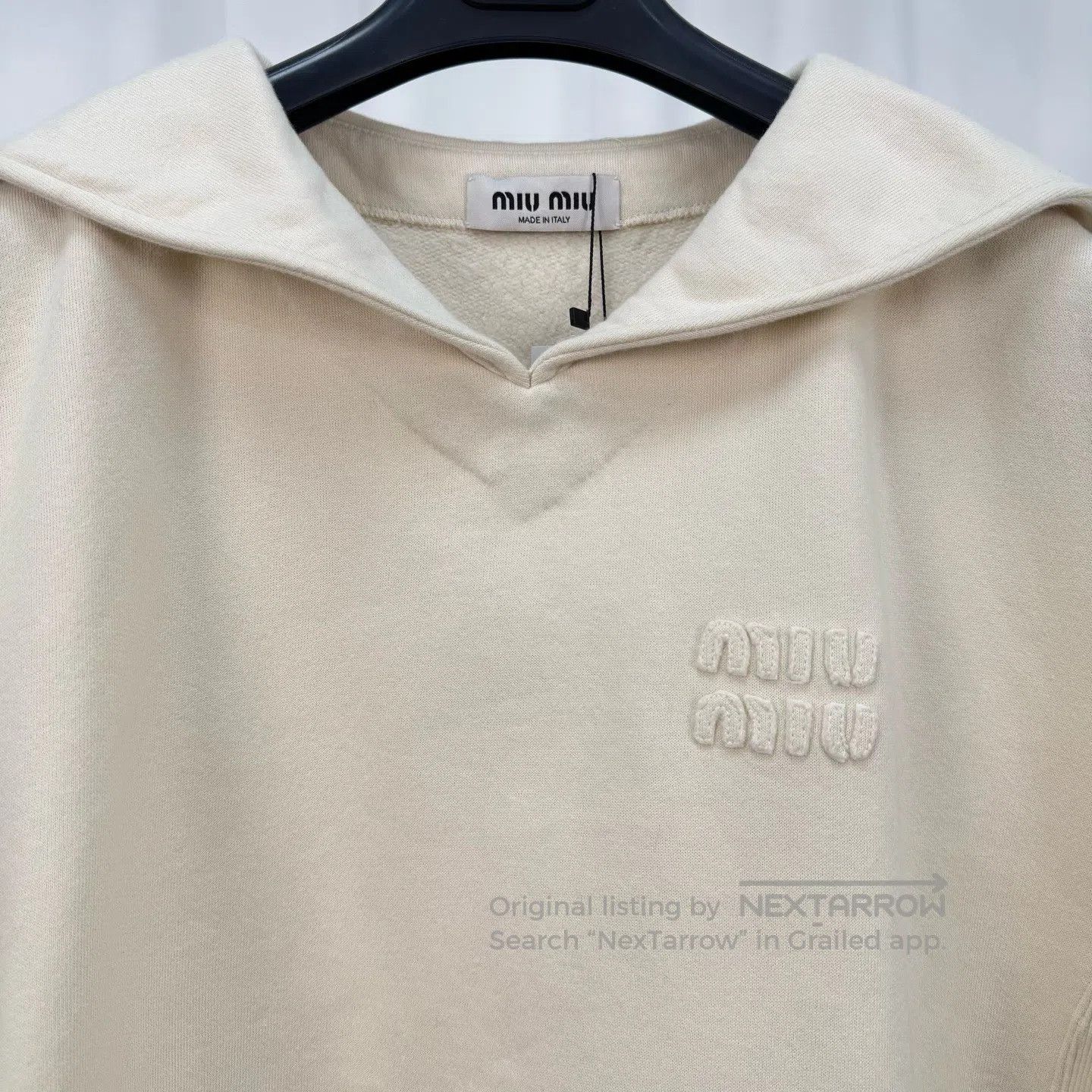 Miu Miu Miu Miu Embroidered Logo Sailor Collar Sweater Vest| Size M / US 6-8 / IT 42-44 - 3 Thumbnail