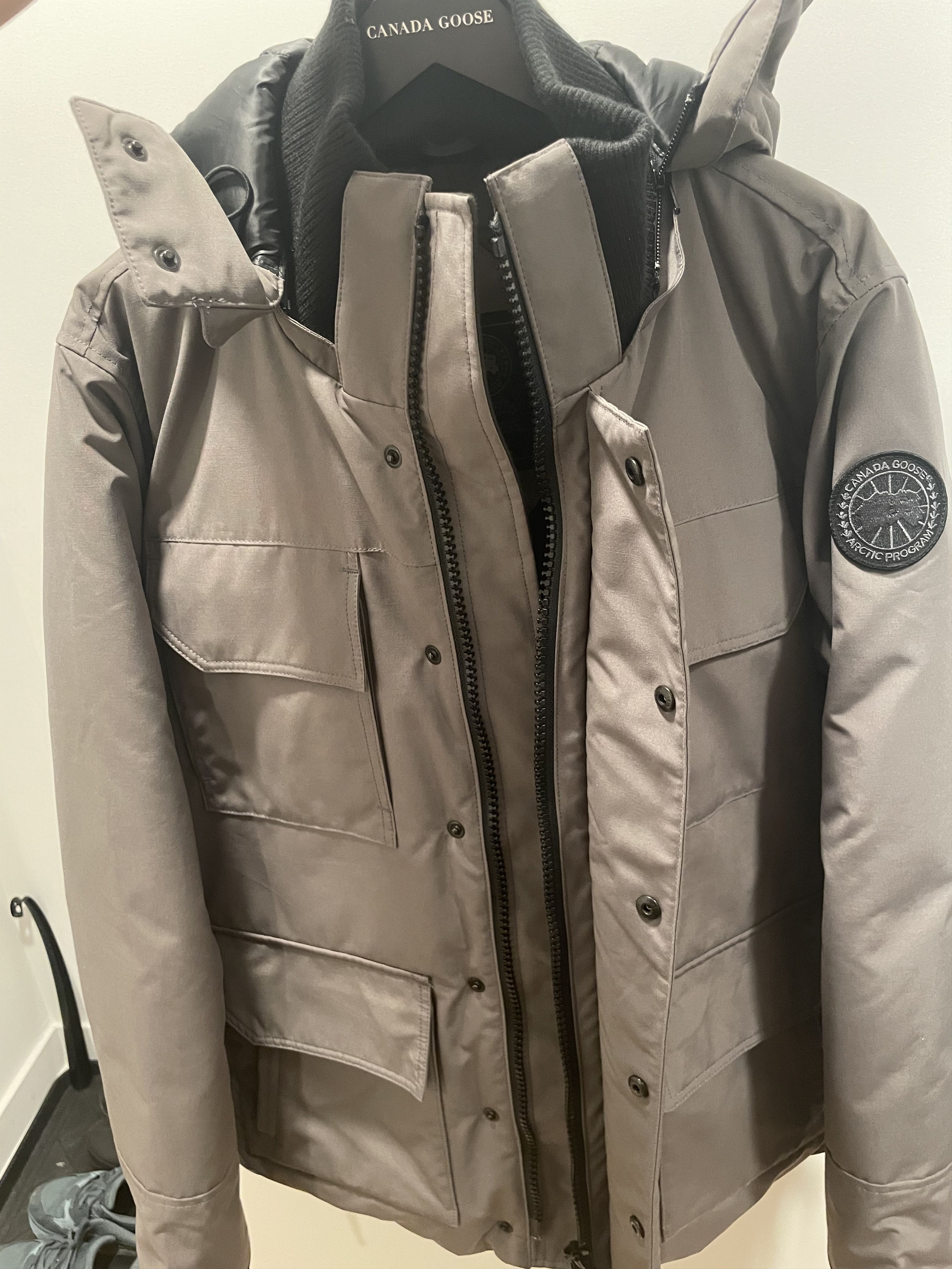 image of Canada Goose Black Label Maitland Parka in Grey, Men's (Size XL)