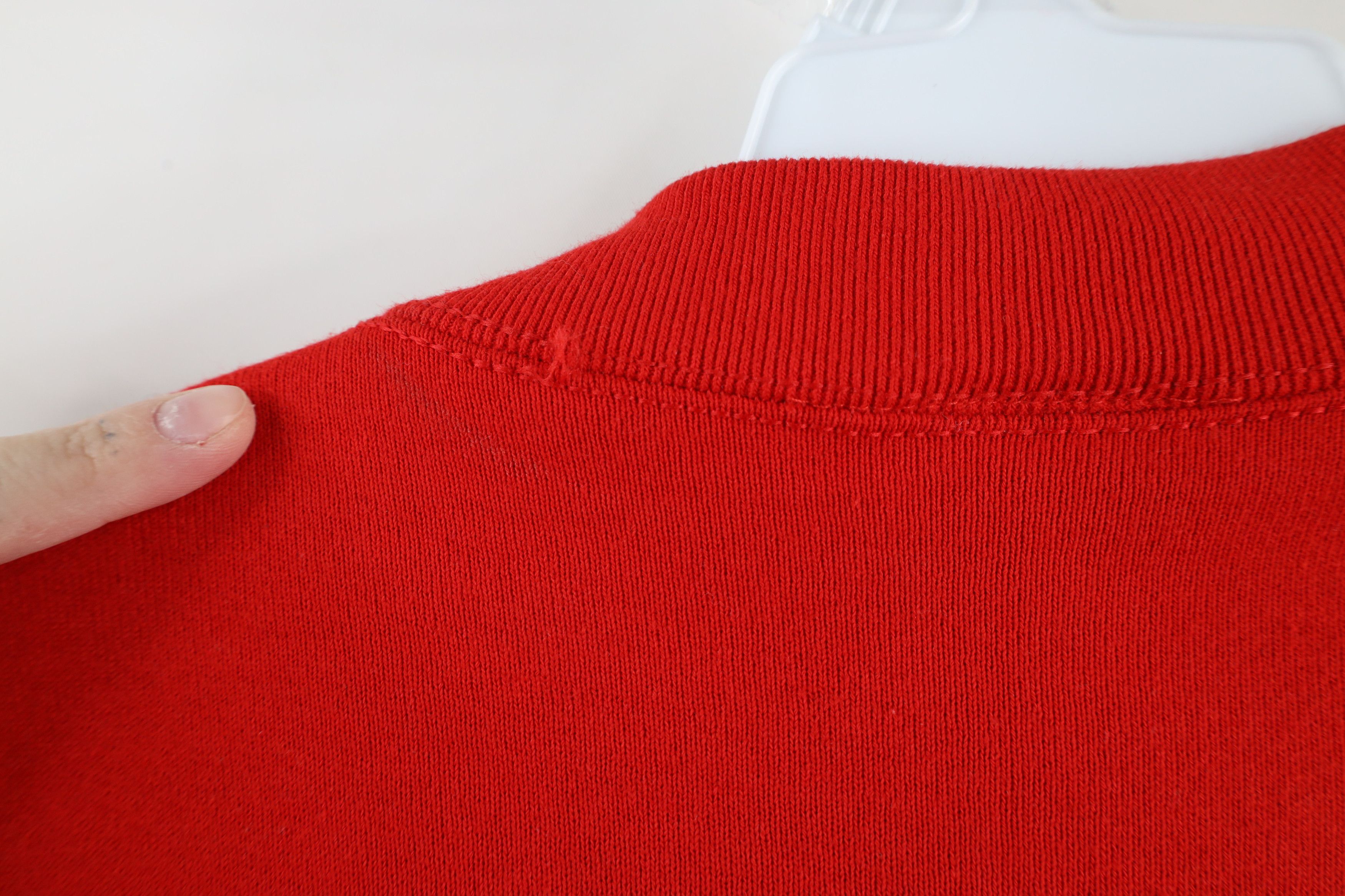 Vintage Vintage 90s State University Football Sweatshirt Red USA Size US XL / EU 56 / 4 - 9 Thumbnail