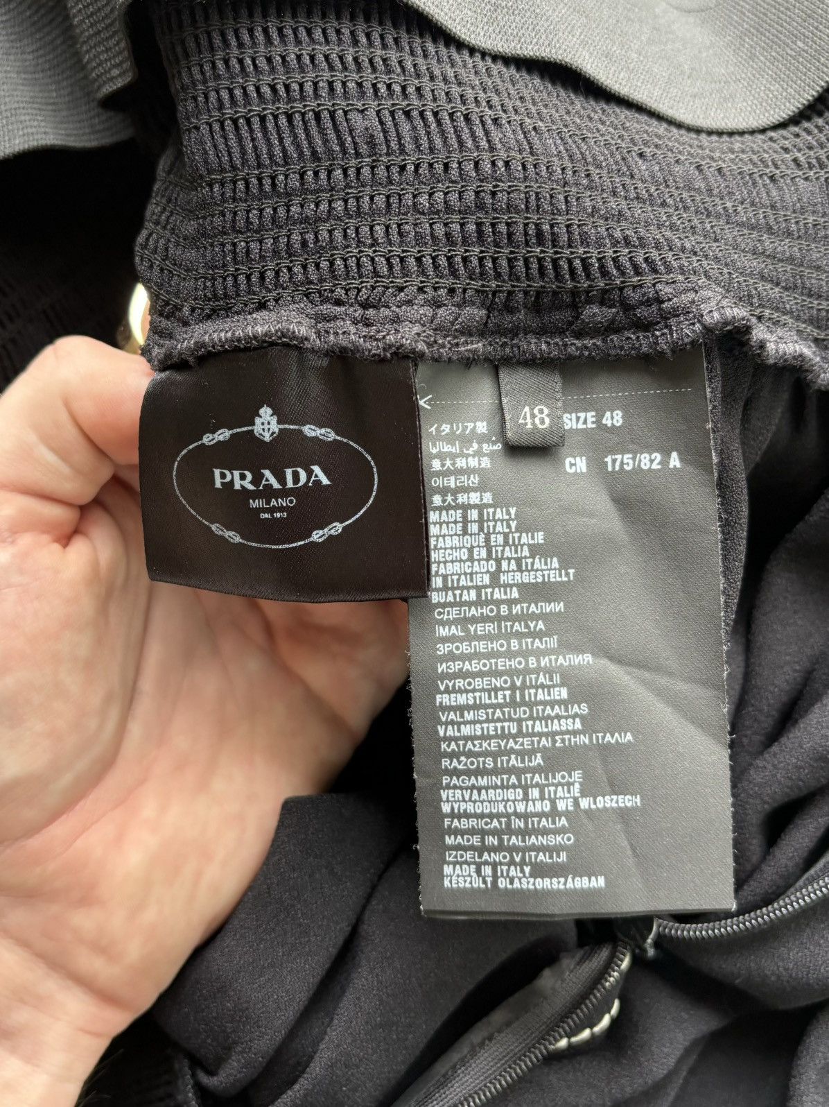 Prada S/S 2014 Prada Skirt Elastic Acetate Maxi Skirt Contrast 48 Size 34" / US 12 / IT 48 - 4 Thumbnail