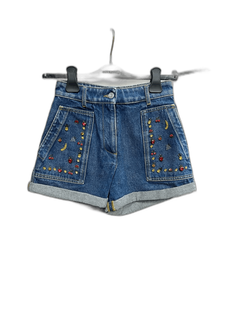 Valentino Valentino Embellished Denim Shorts Size 36" / US 14 / IT 50 - 1 Thumbnail