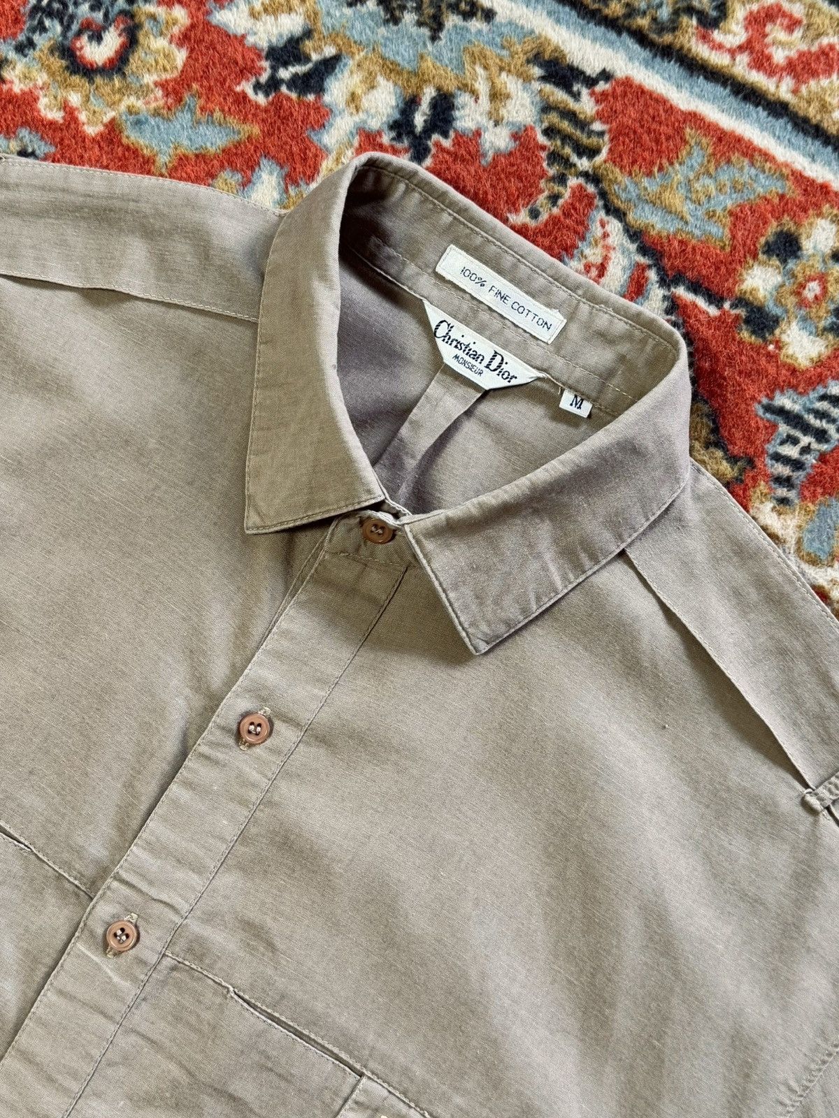 Christian Dior Monsieur Christian Dior Safari Military Short Sleeve Shirt Size US M / EU 48-50 / 2 - 10 Thumbnail