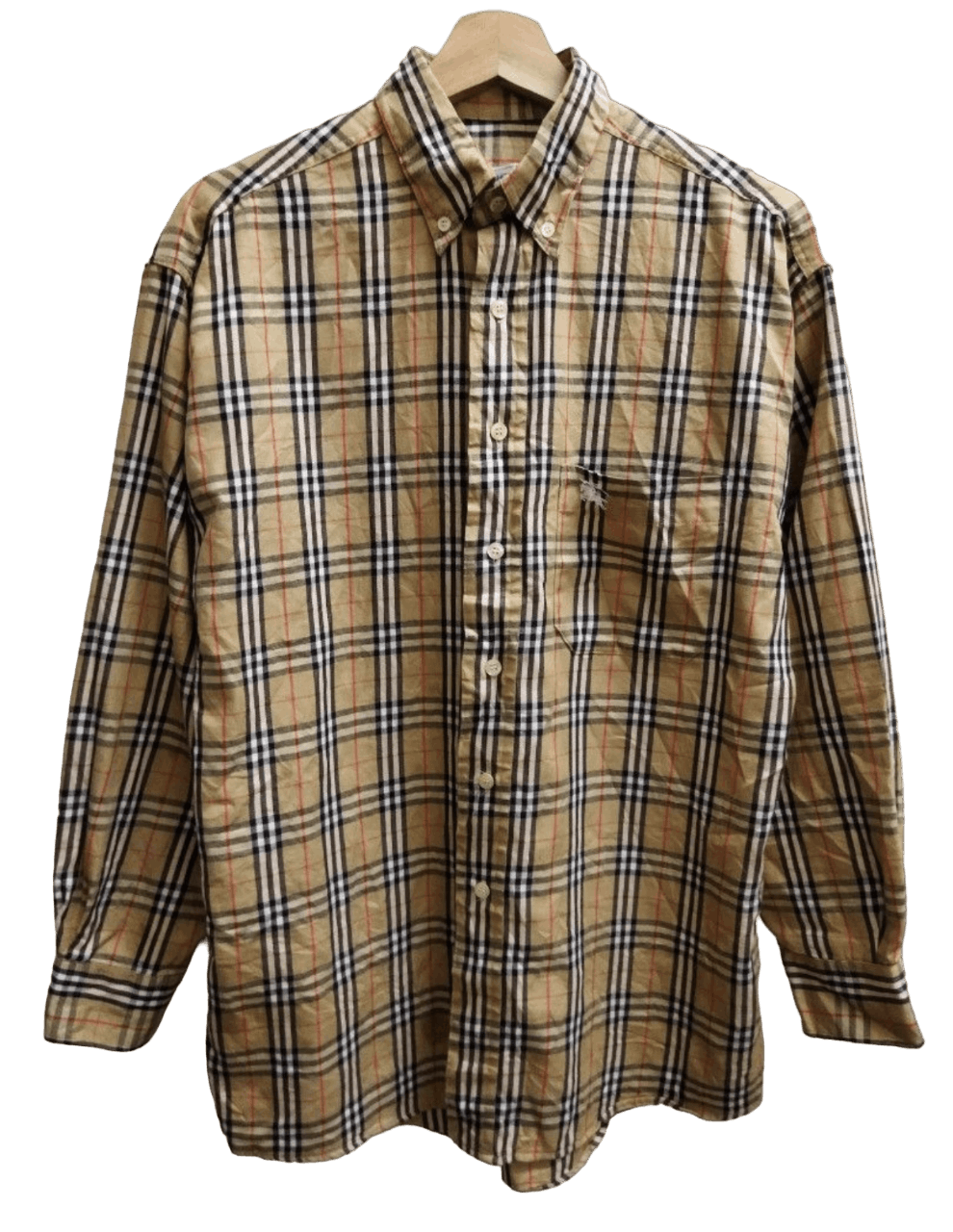 image of Iconic Vintage Burberry Nova Check Button Down, Men's (Size Large)