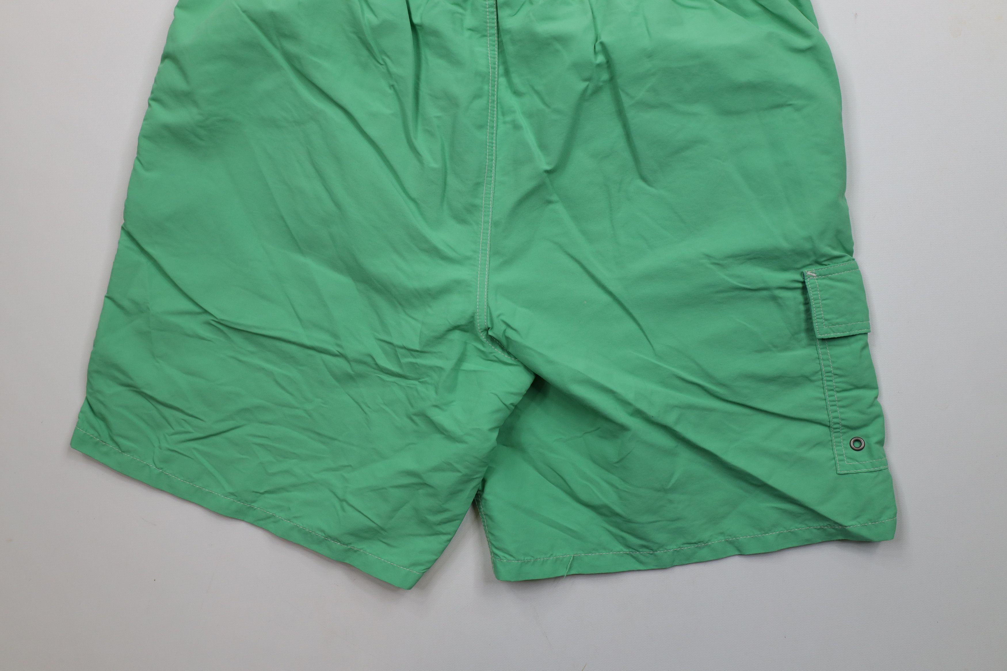 Ralph Lauren × Vintage Vintage Y2K Ralph Lauren Lined Swim Trunks Shorts Lime Green Size US 36 / EU 52 - 12 Thumbnail