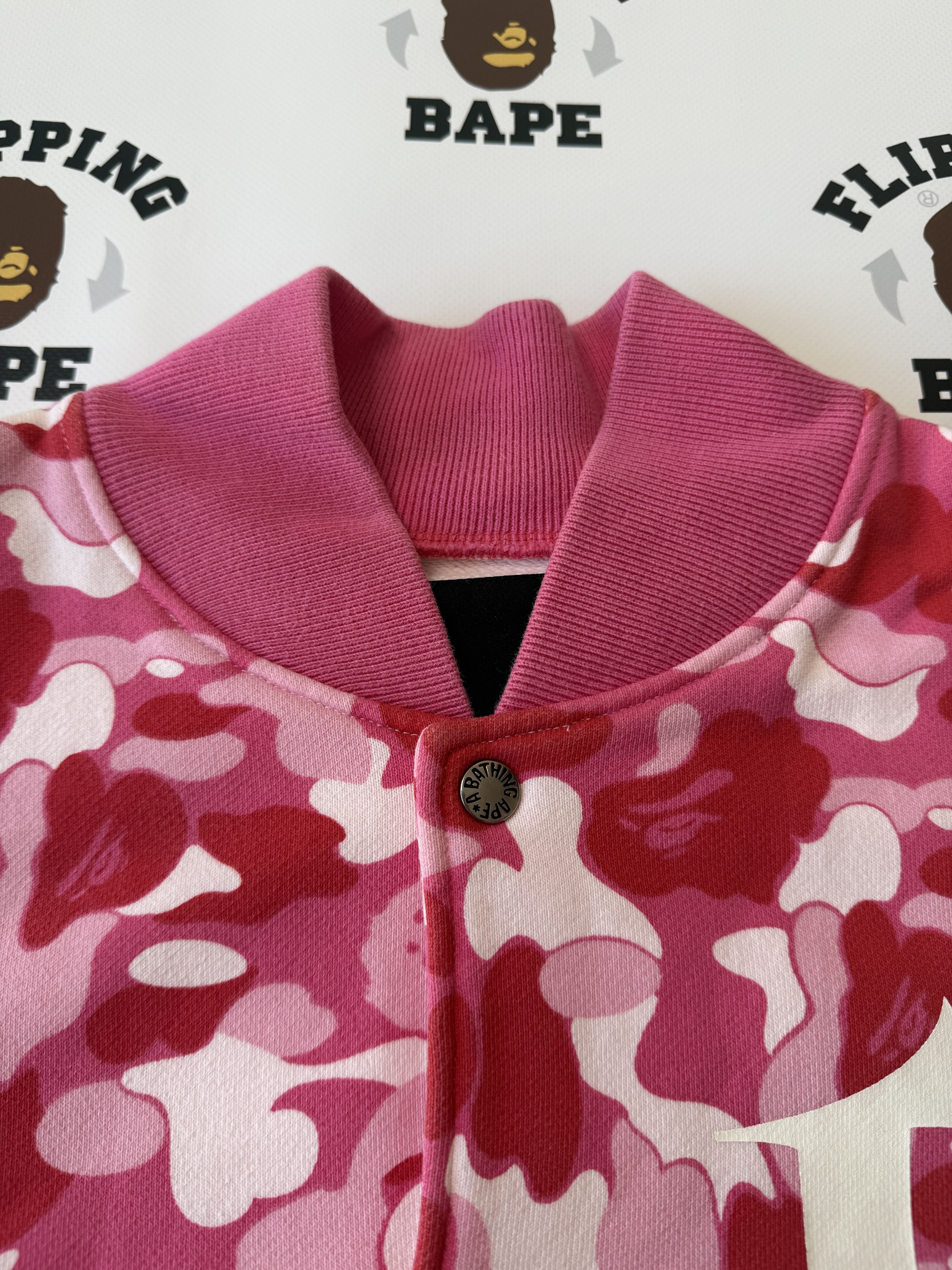 Bape BAPE NIGO FAVORITE SHOP ABC CAMO SWEAT VARSITY JACKET (2008) Size US L / EU 52-54 / 3 - 5 Thumbnail