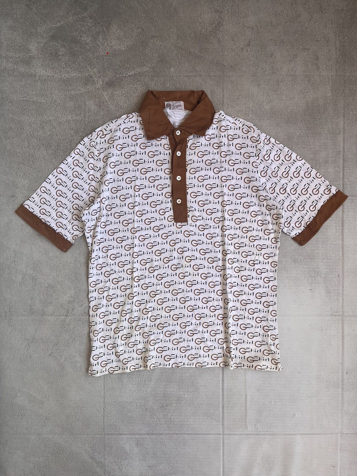Gucci Vintage Gucci poloshirt monogram Size US M / EU 48-50 / 2 - 1 Thumbnail