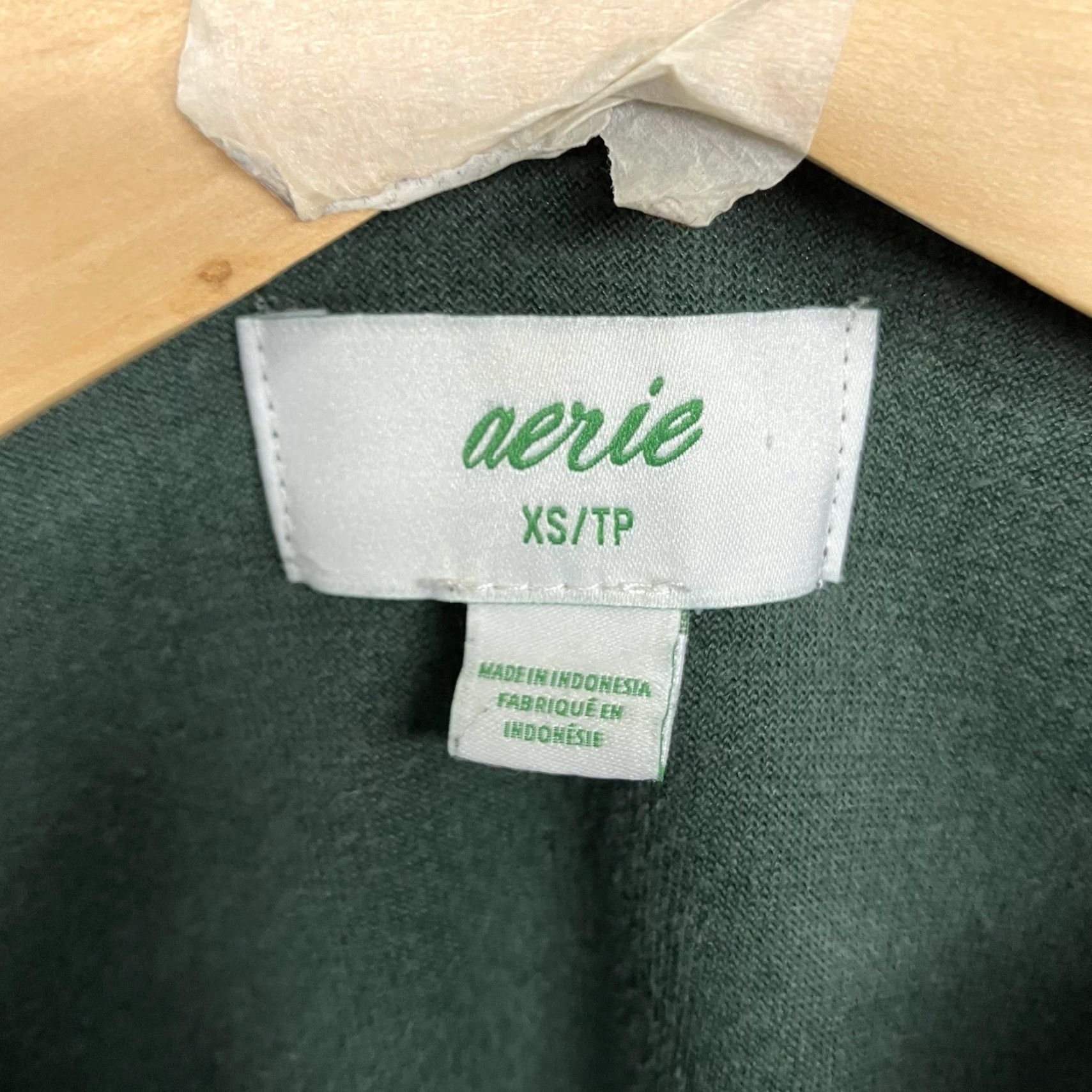 Vintage Aerie Velour Hoodie Zip Up Women’s XS Dark Green Cotton Blend Polyester 90s Hip Hop Hippie Hipster Pockets Round Neck Full Zip Size XS / US 0-2 / IT 36-38 - 3 Thumbnail