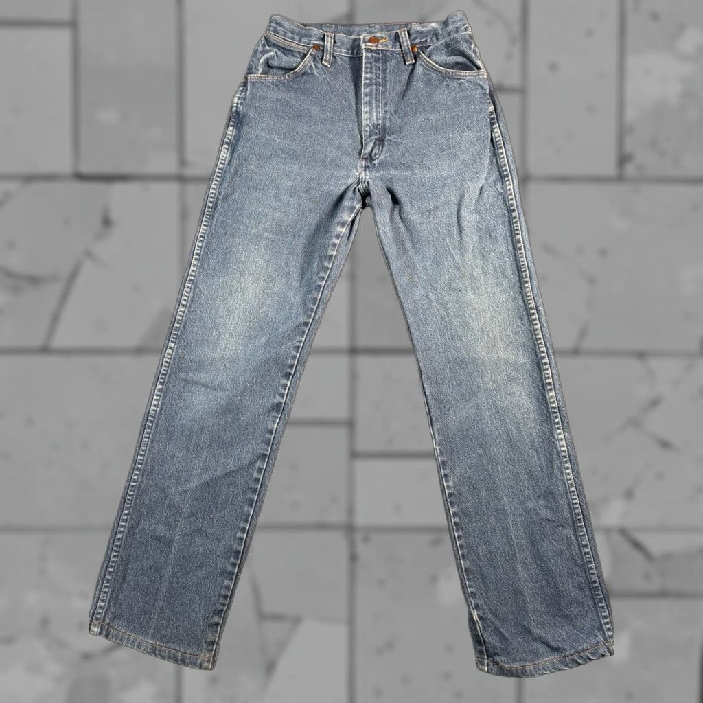 VINTAGE Wrangler Jeans Women's Size 7 Cowboy Cut Slim Fit Dark Blue 80s 90s Western Country Denim
