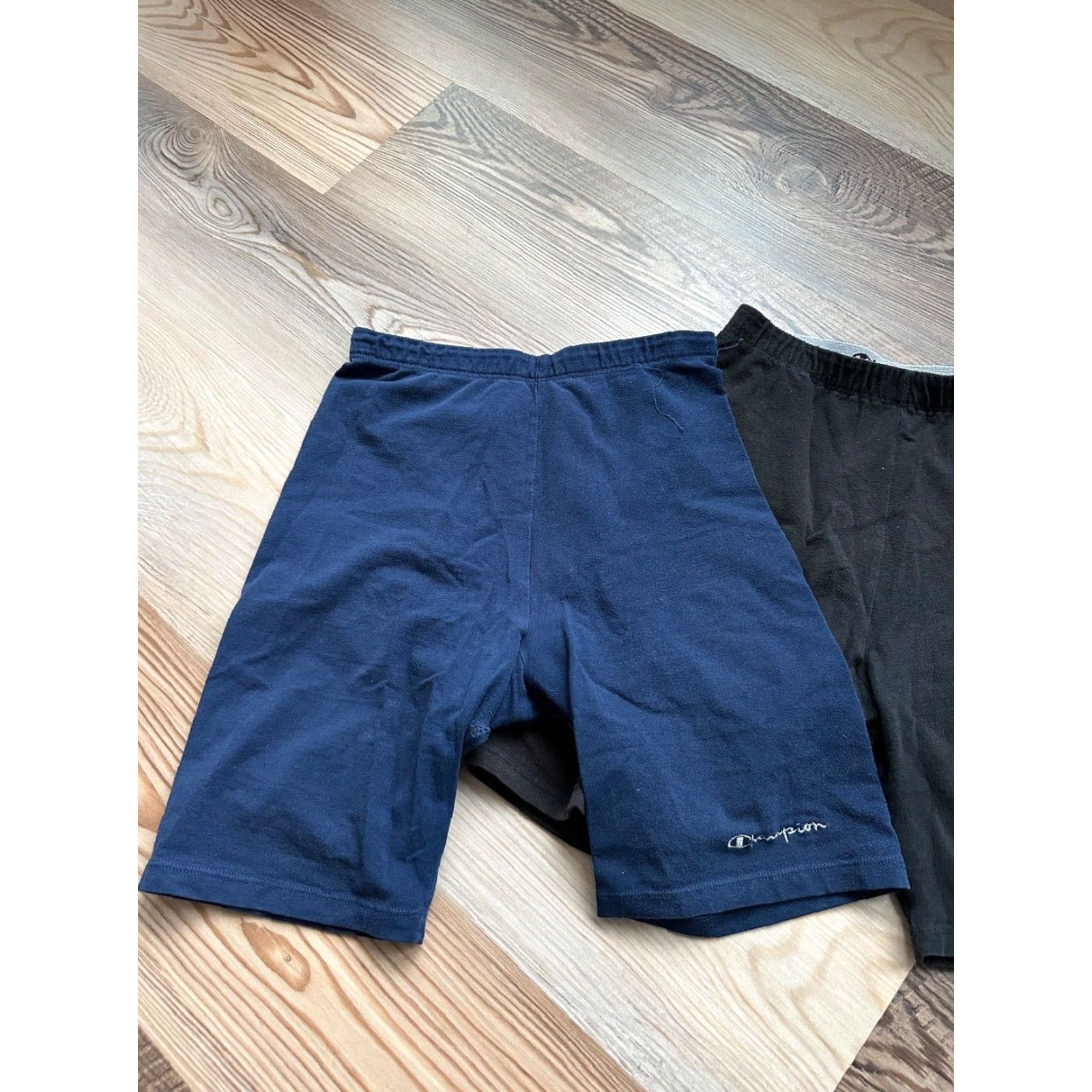 Champion 2 Vtg Champion Womens Bike Shorts Compression Size XL Navy Athletic USA AS IS Size 40" / US 18 - 2 Thumbnail