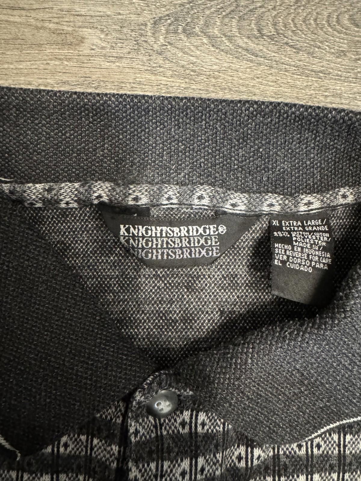 Knightsbridge Vintage Knightsbridge Polo Long Sleeve Black Mens 90s Size US XL / EU 56 / 4 - 4 Thumbnail