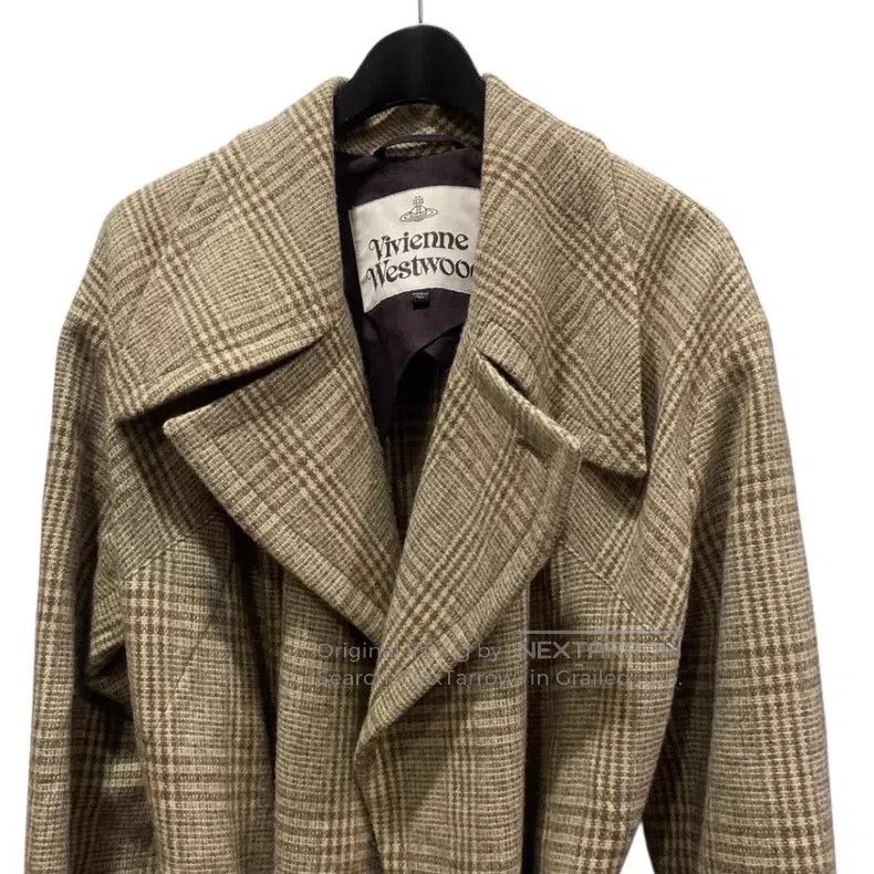 Vivienne Westwood Vivienne Westwood Ivory Checkered Wool Trench Coat Size S / US 4 / IT 40 - 3 Thumbnail