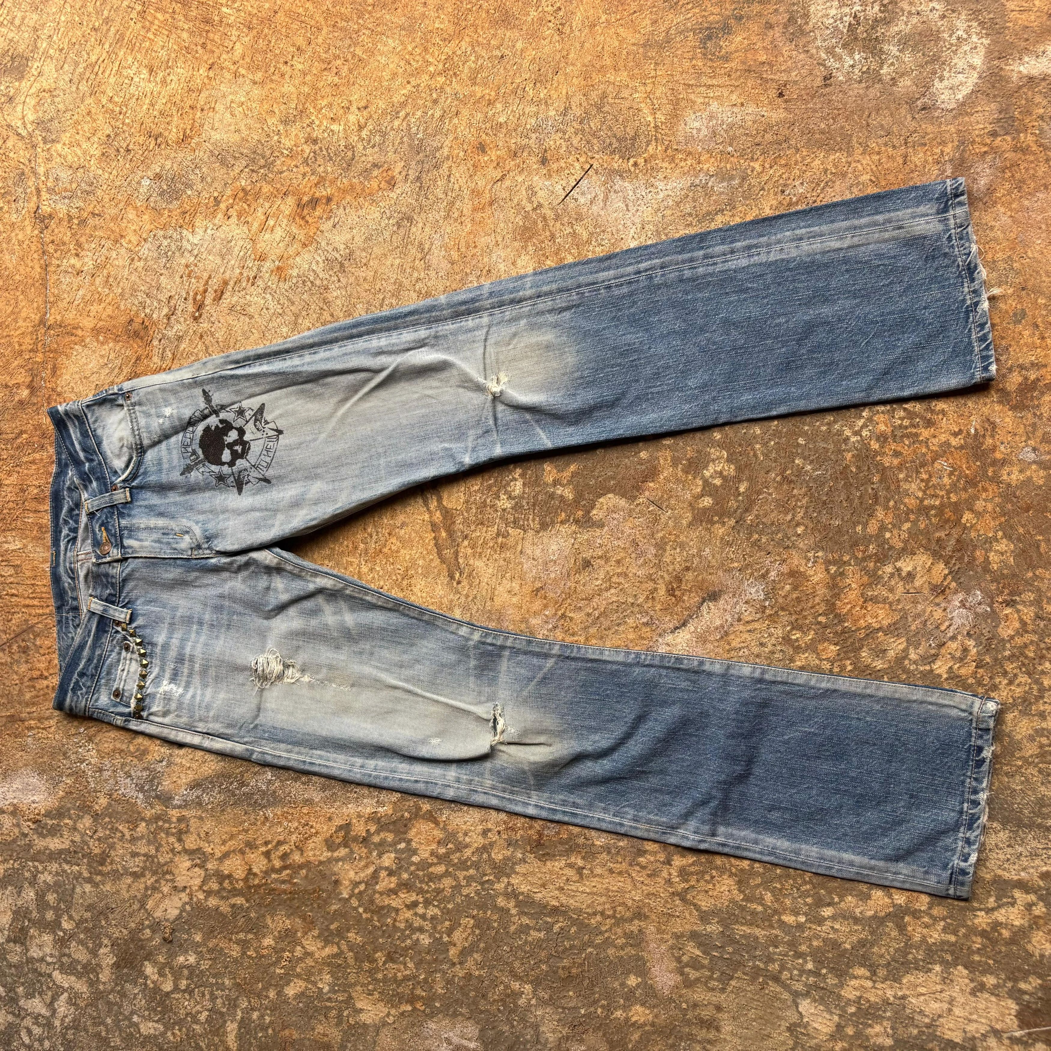 Edwin Skull print pants | Grailed
