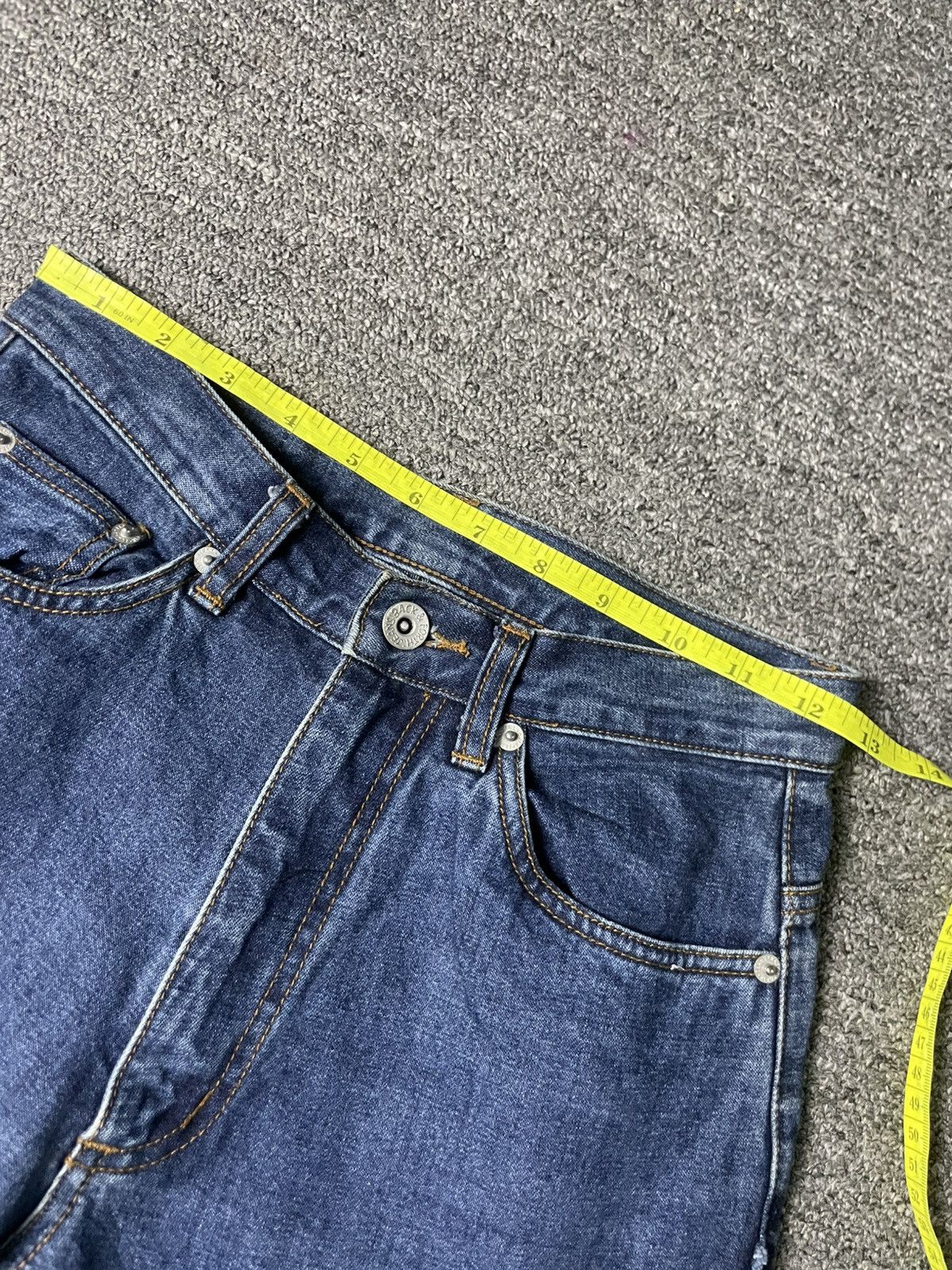 Japanese Brand × Vintage Hysteric Glamour x C.A.T Asymmetrical Patchwork Jeans (90) Size 25" / US 0 / IT 36 - 6 Thumbnail