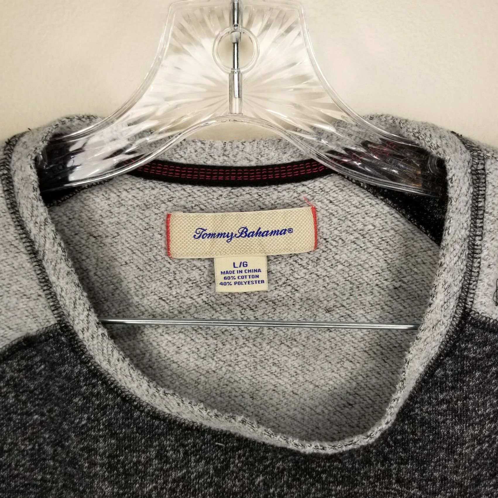 Tommy Bahama Tommy Bahama Sweater Gray Long Sleeve Pullover Size L Mens Size US L / EU 52-54 / 3 - 4 Thumbnail