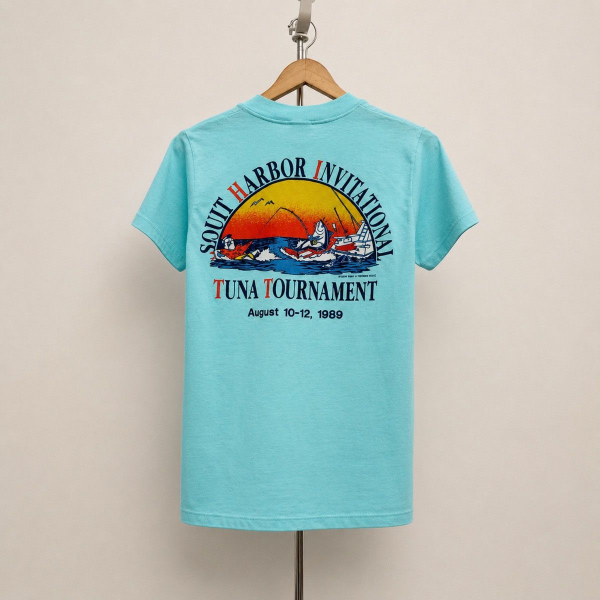 Vintage 1989 Sesuit Harbor Tuna Tournament Fishing Tee - Pocket t Size US S / EU 44-46 / 1 - 3 Thumbnail