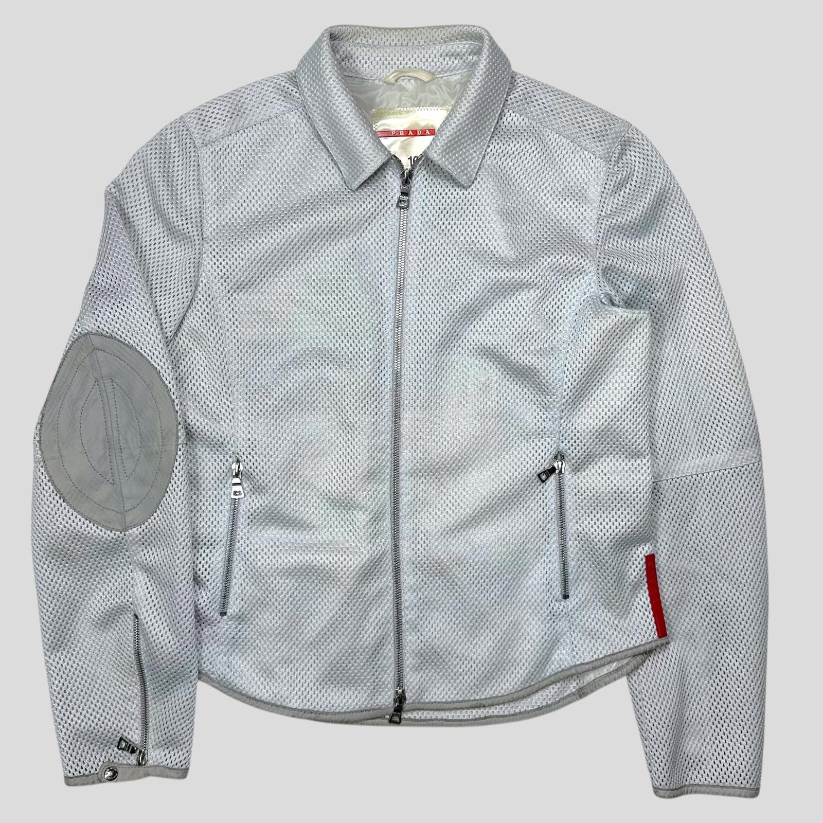 Prada Prada Sport SS00 Technical Mesh + Leather Moto Jacket - IT44 Size M / US 6-8 / IT 42-44 - 1 Thumbnail