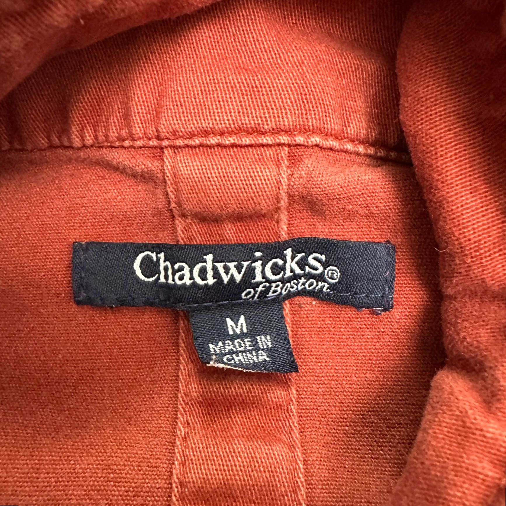Vintage Chadwicks Utility Jacket Womens Medium Orange Cotton Casual Outdoor Long Sleeve Size M / US 6-8 / IT 42-44 - 6 Thumbnail