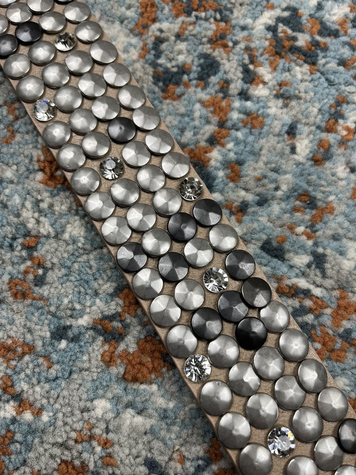 Seditionaries × Vintage Vintage y2k studded leather belt crystals bb Simon style Size ONE SIZE - 4 Thumbnail