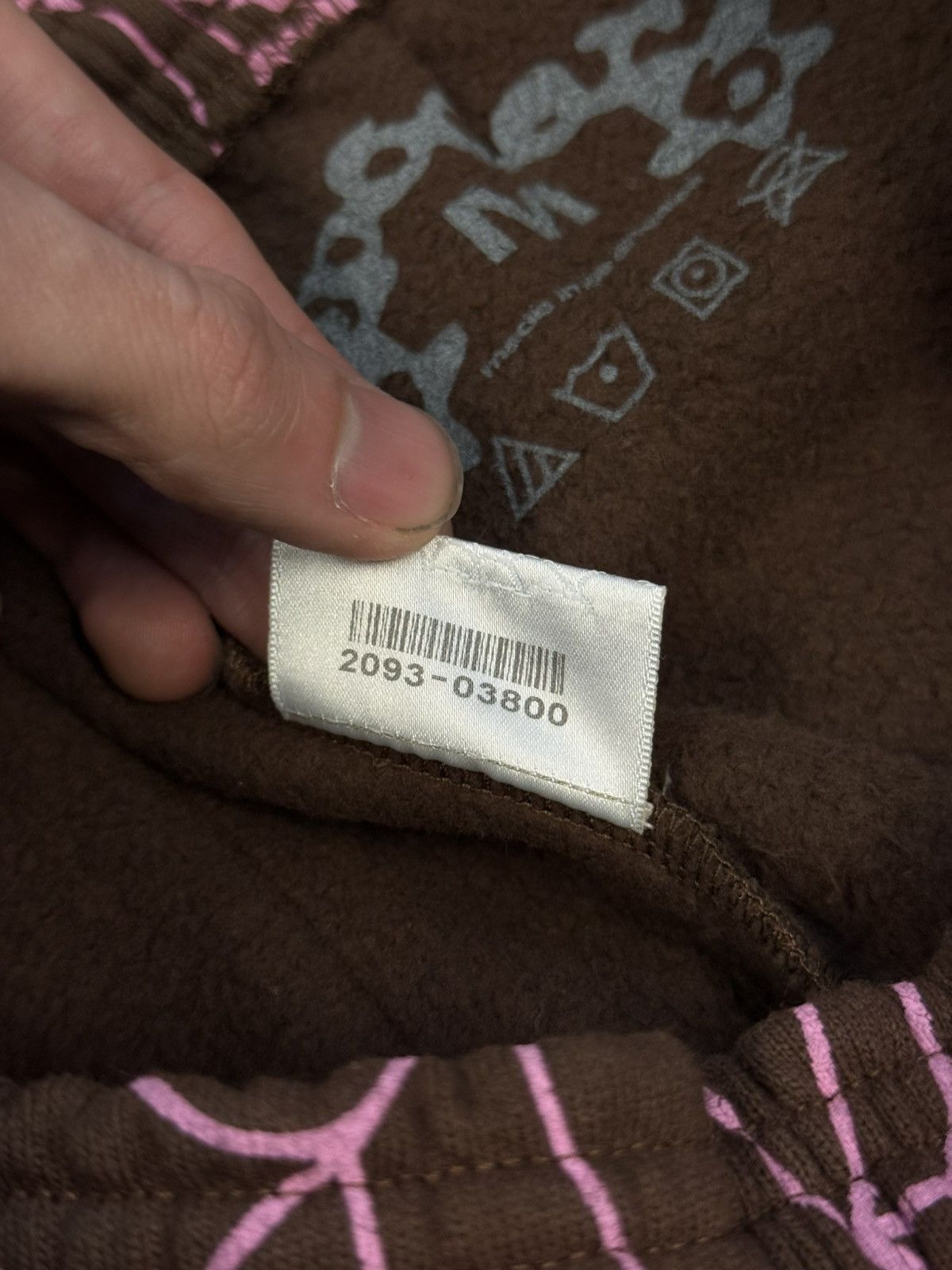 Sp5der Sp5der Worldwide Brown Pink AOP WEB Sweatpants M (NEW) Size US 32 / EU 48 - 11 Thumbnail