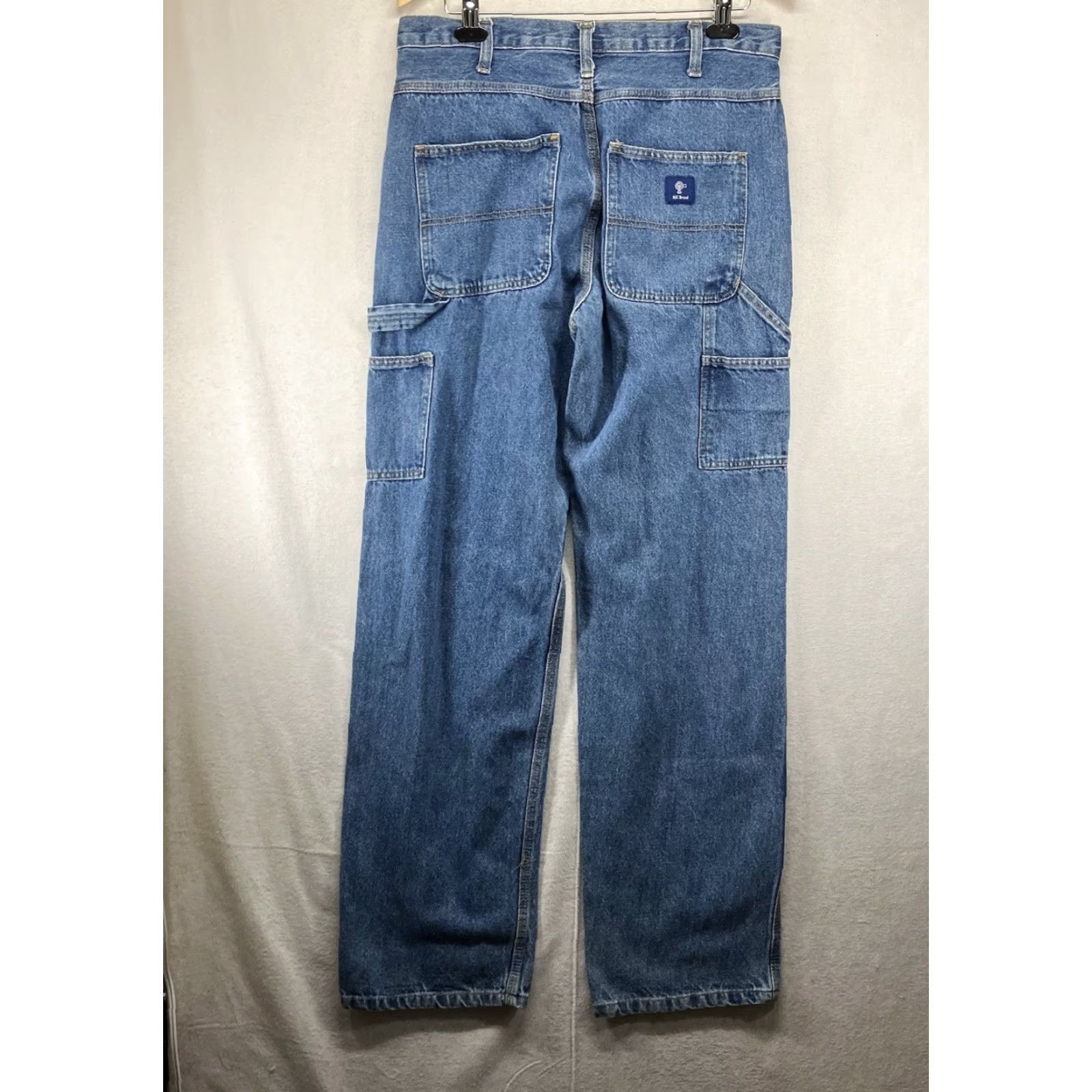 Denime RK Brand Men's Carpenter Jeans 34x34 Blue Straight Leg Heavy Denim Work Wear 90s Classic Size US 34 / EU 50 - 2 Thumbnail