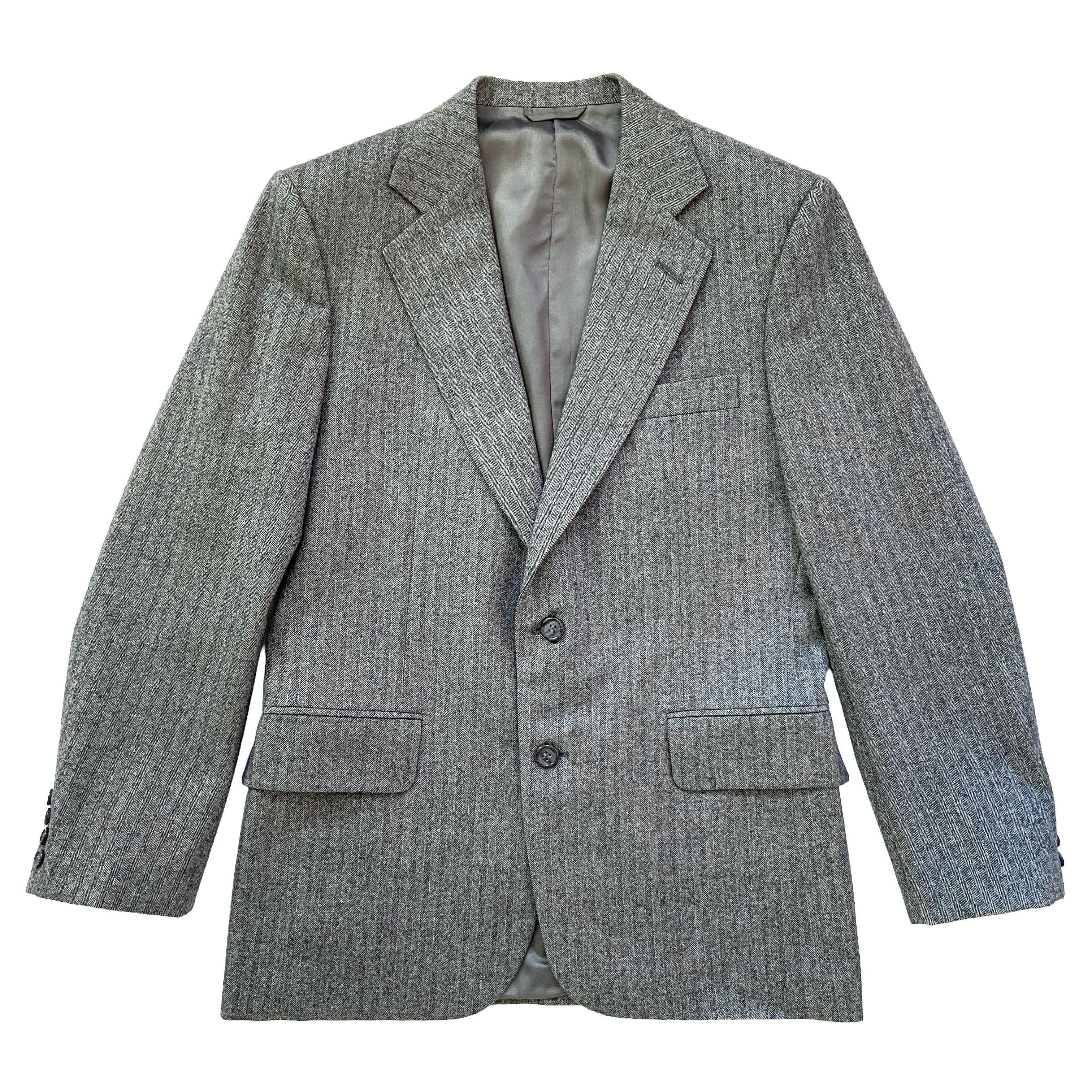 Other VINTAGE GREY HERRINGBONE WOOL MENS BLAZER SPORTS COAT Size 38R - 1 Thumbnail