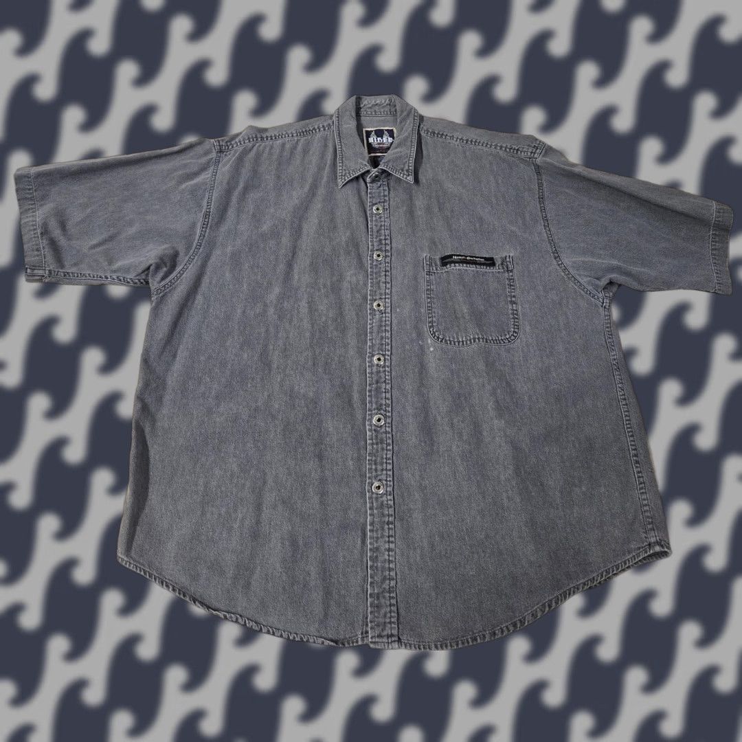 Harley Davidson Harley-Davidson Shirt Mens 2XL Denim Short Sleeve Button Up Biker Blues Pocket Size US XXL / EU 58 / 5 - 1 Thumbnail