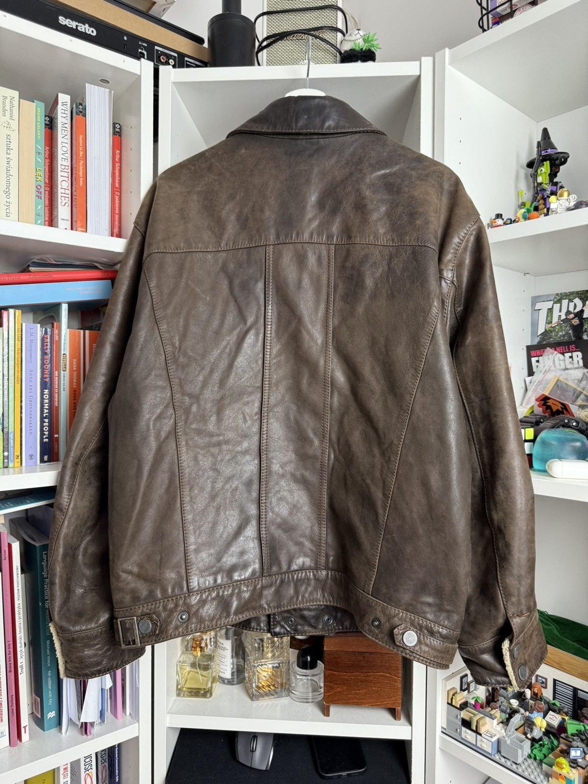 Vintage Vintage leather Harrington bomber jacket L biker racer retro Size US L / EU 52-54 / 3 - 2 Thumbnail