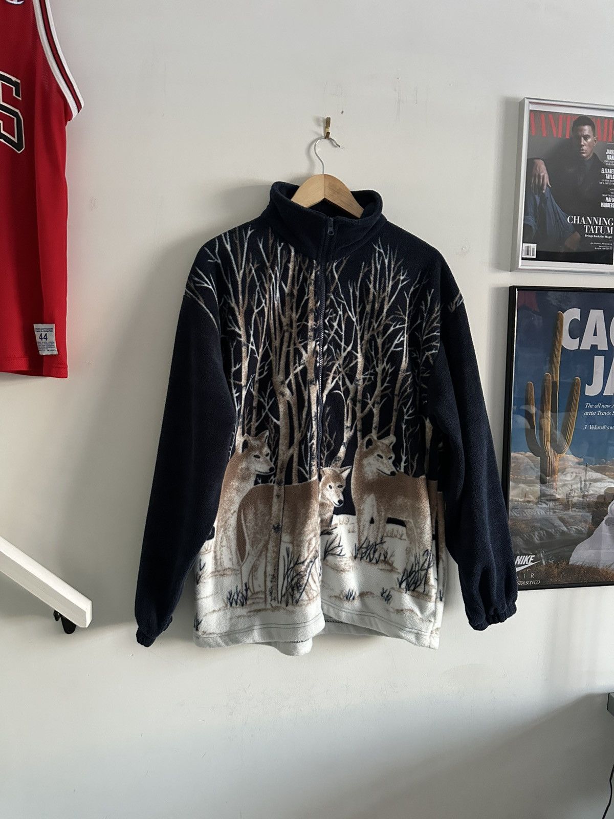 Vintage Vintage Wolf Full Zip Fleece Jacket Size US L / EU 52-54 / 3 - 1 Thumbnail
