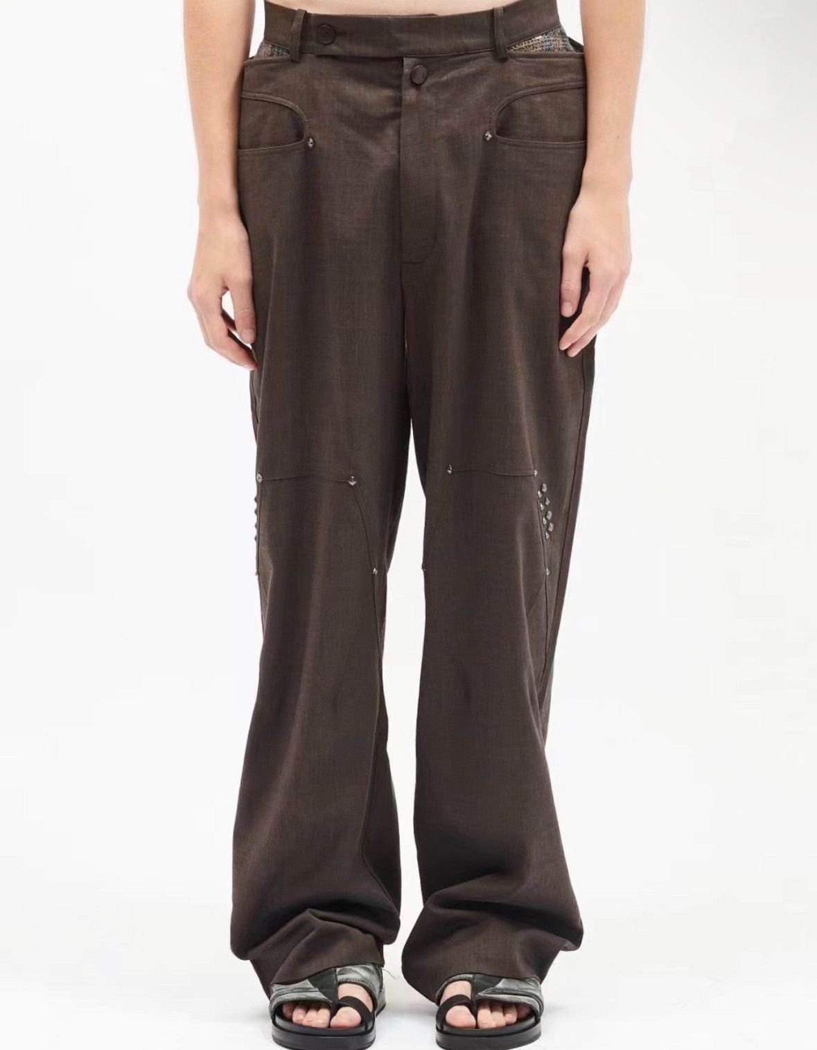 image of Kiko Kostadinov Kikokostadinov Hunting Pants in Brown, Men's (Size 27)