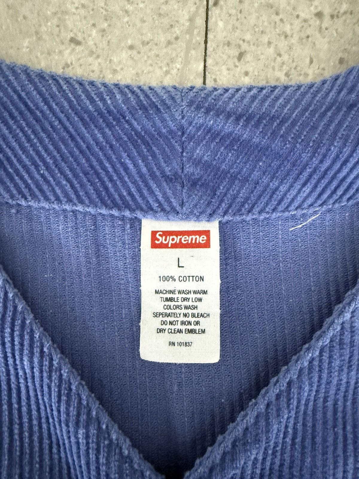 Supreme Supreme SS18 Corduroy Baseball jersey in dusty purple Size US L / EU 52-54 / 3 - 2 Thumbnail